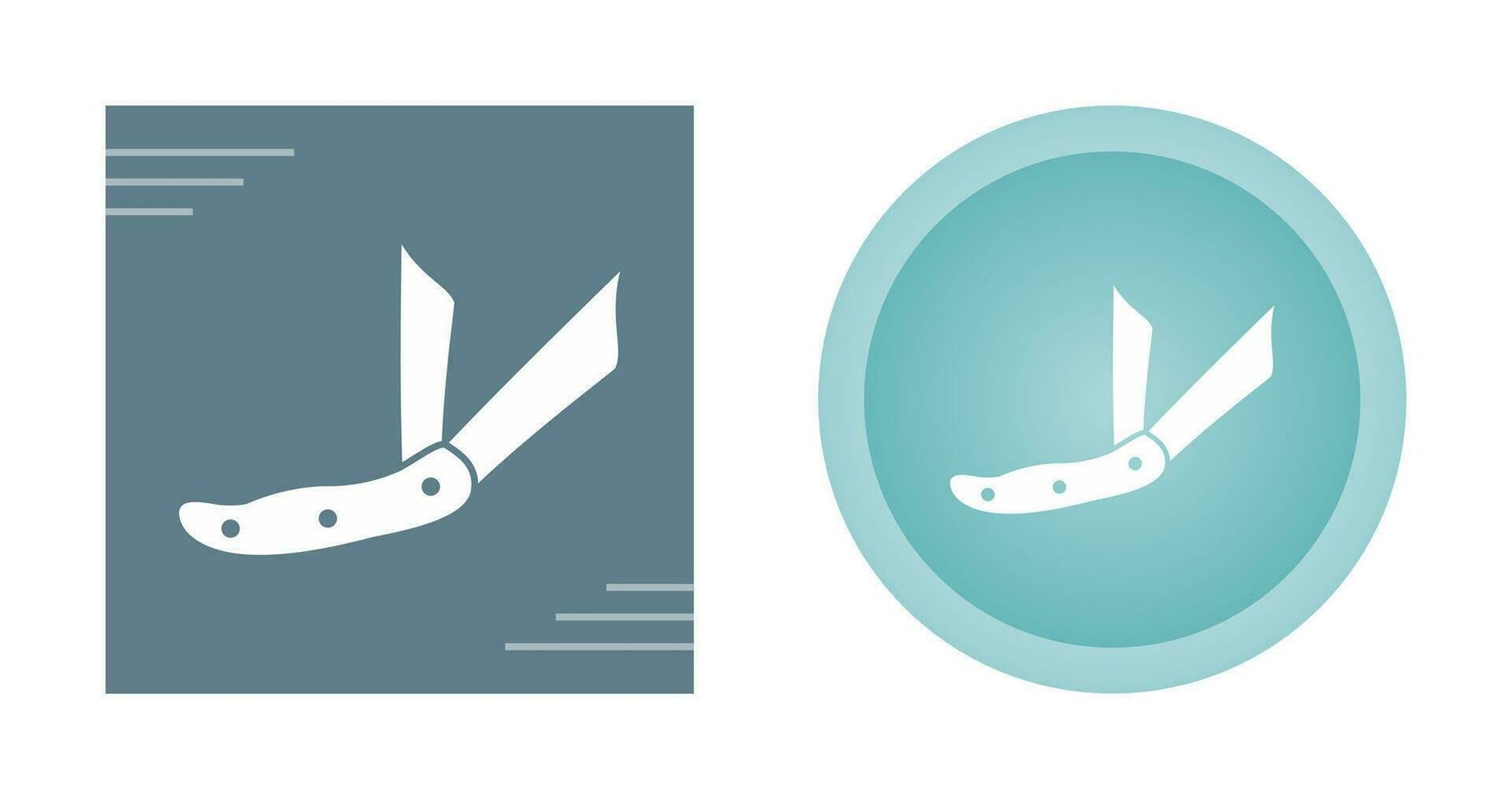 icono de vector de cuchillo de bolsillo de guardabosques