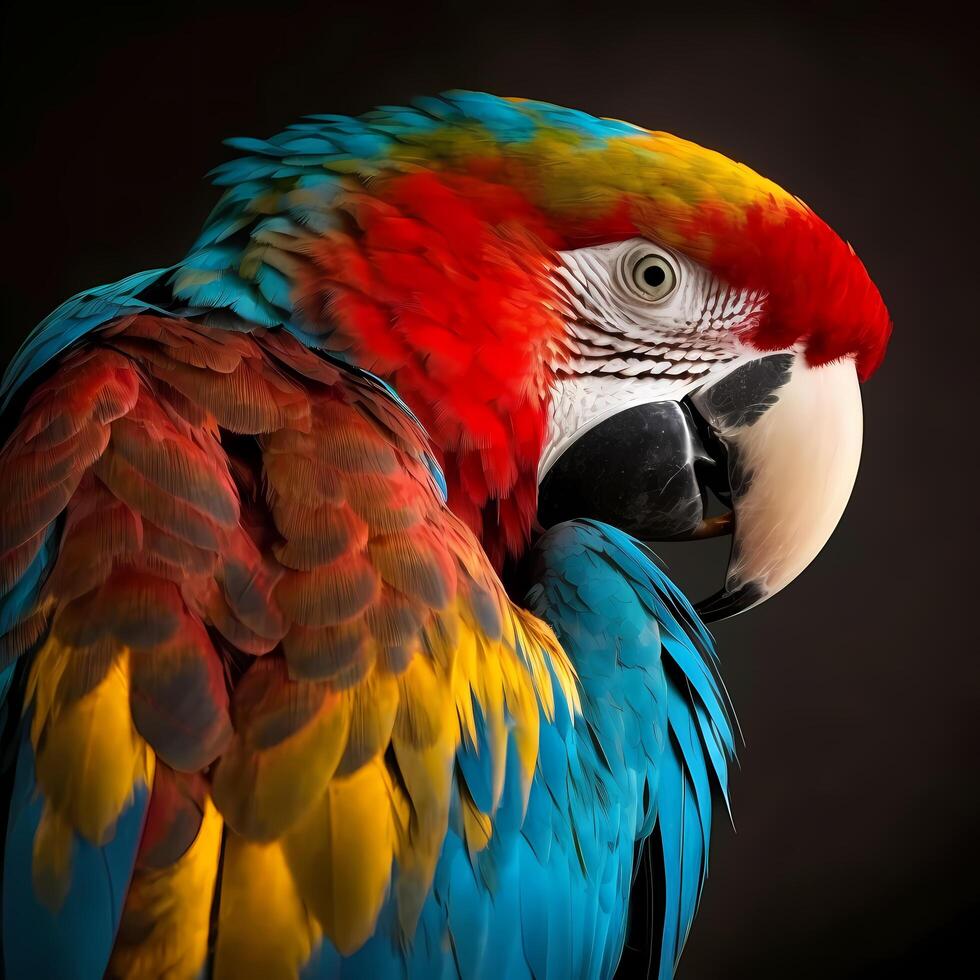 guacamayo a lluvia bosque ai generativo foto