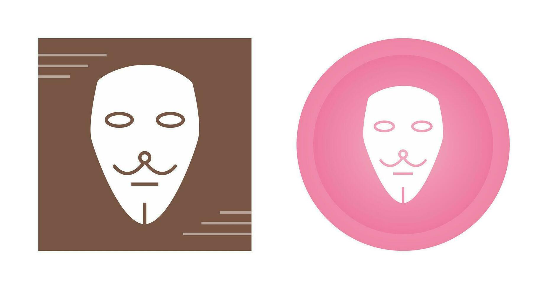 icono de vector de dos máscaras