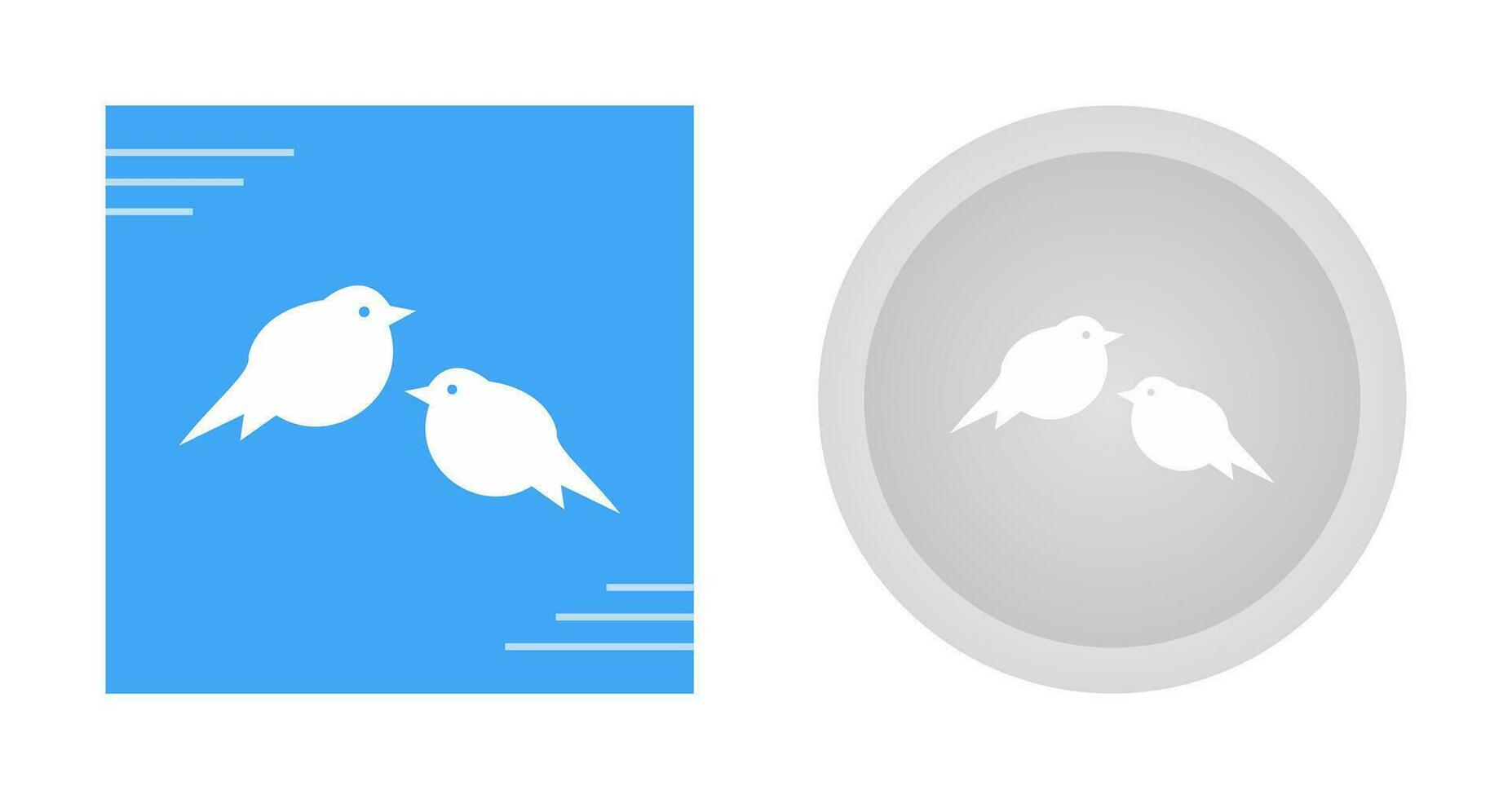 icono de vector de pájaros pequeños