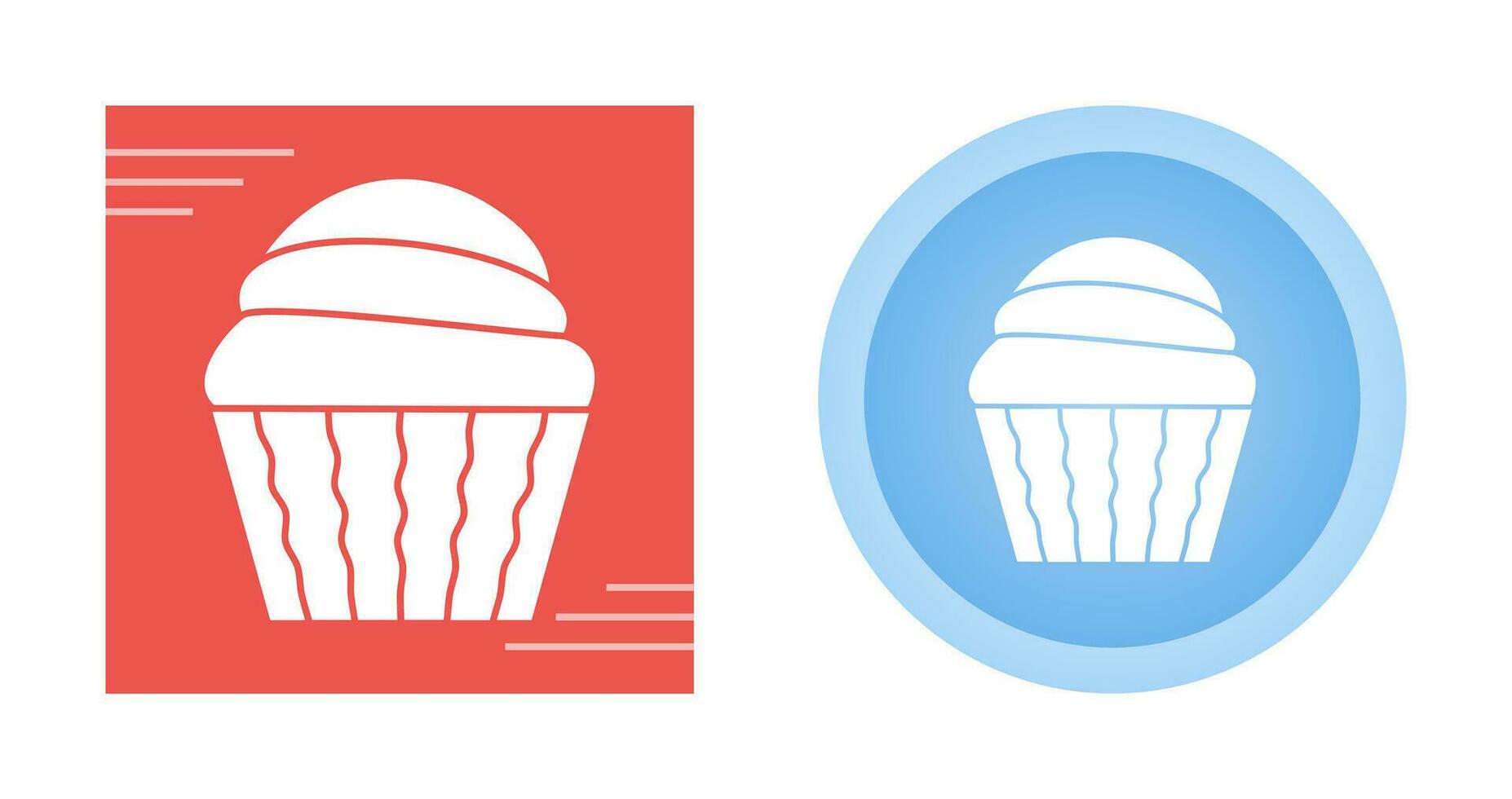 icono de vector de muffin de crema