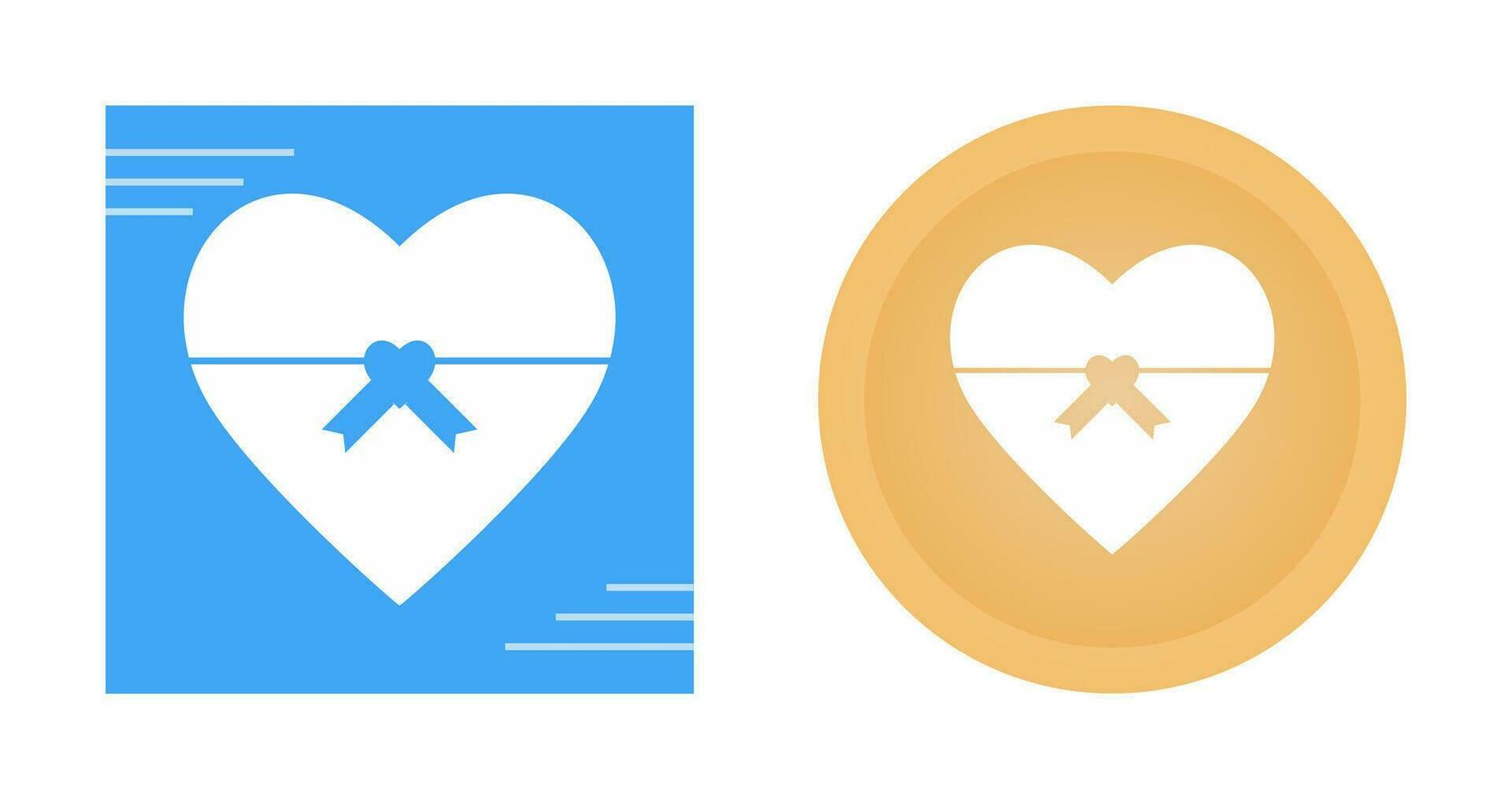 icono de vector de regalo en forma de corazón