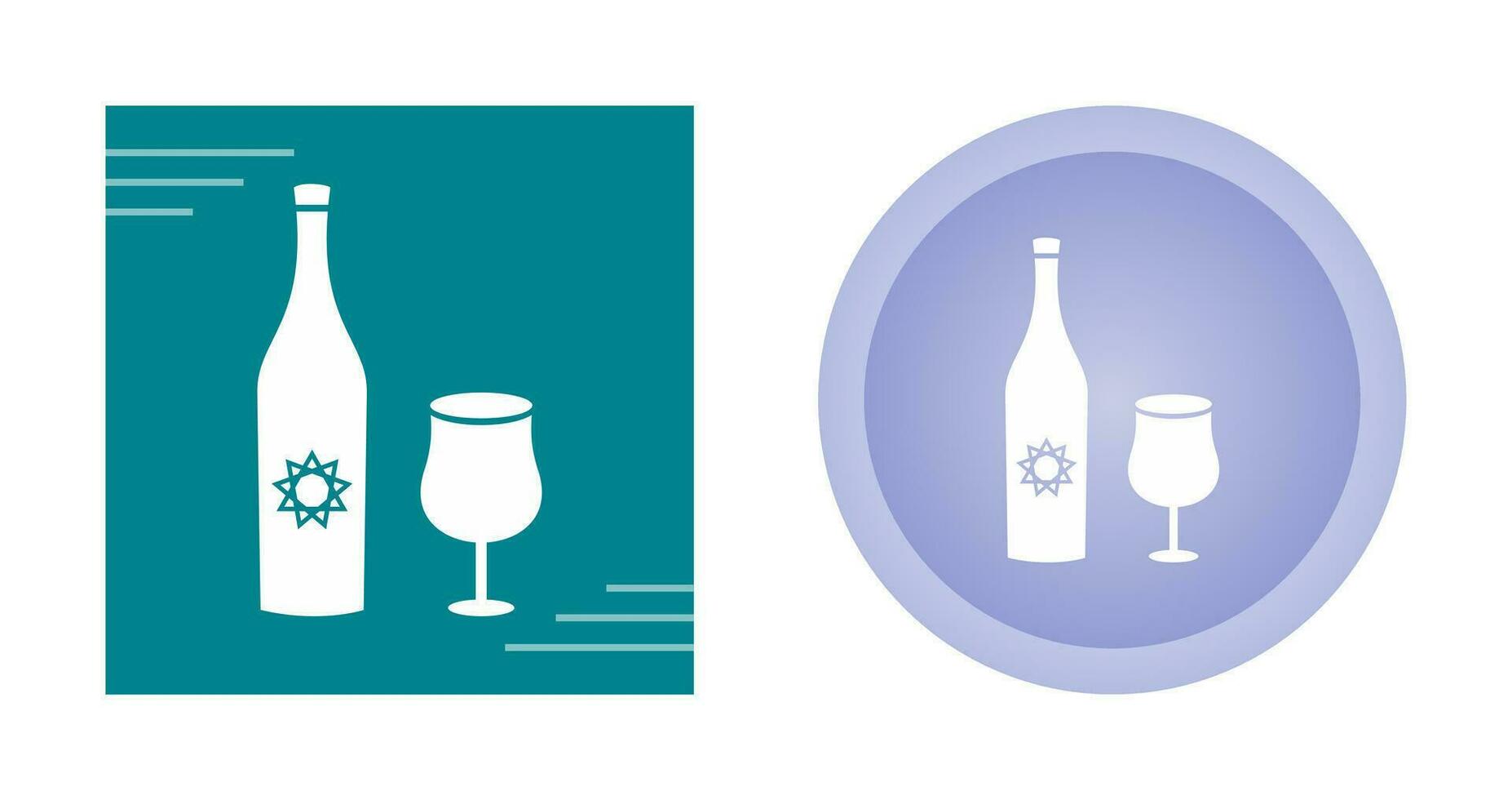 copa y vino vector icono