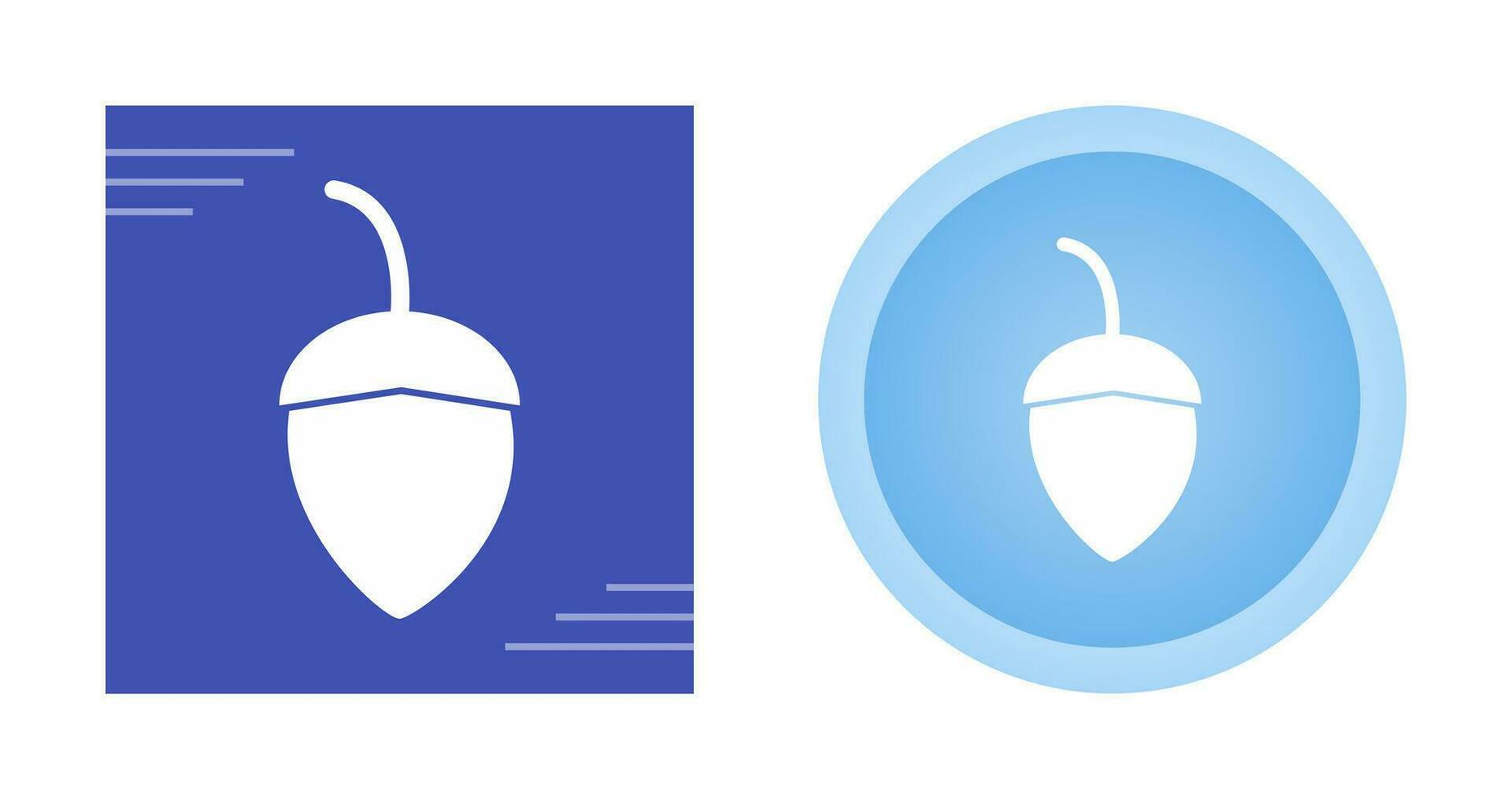 Single Acorn Vector Icon