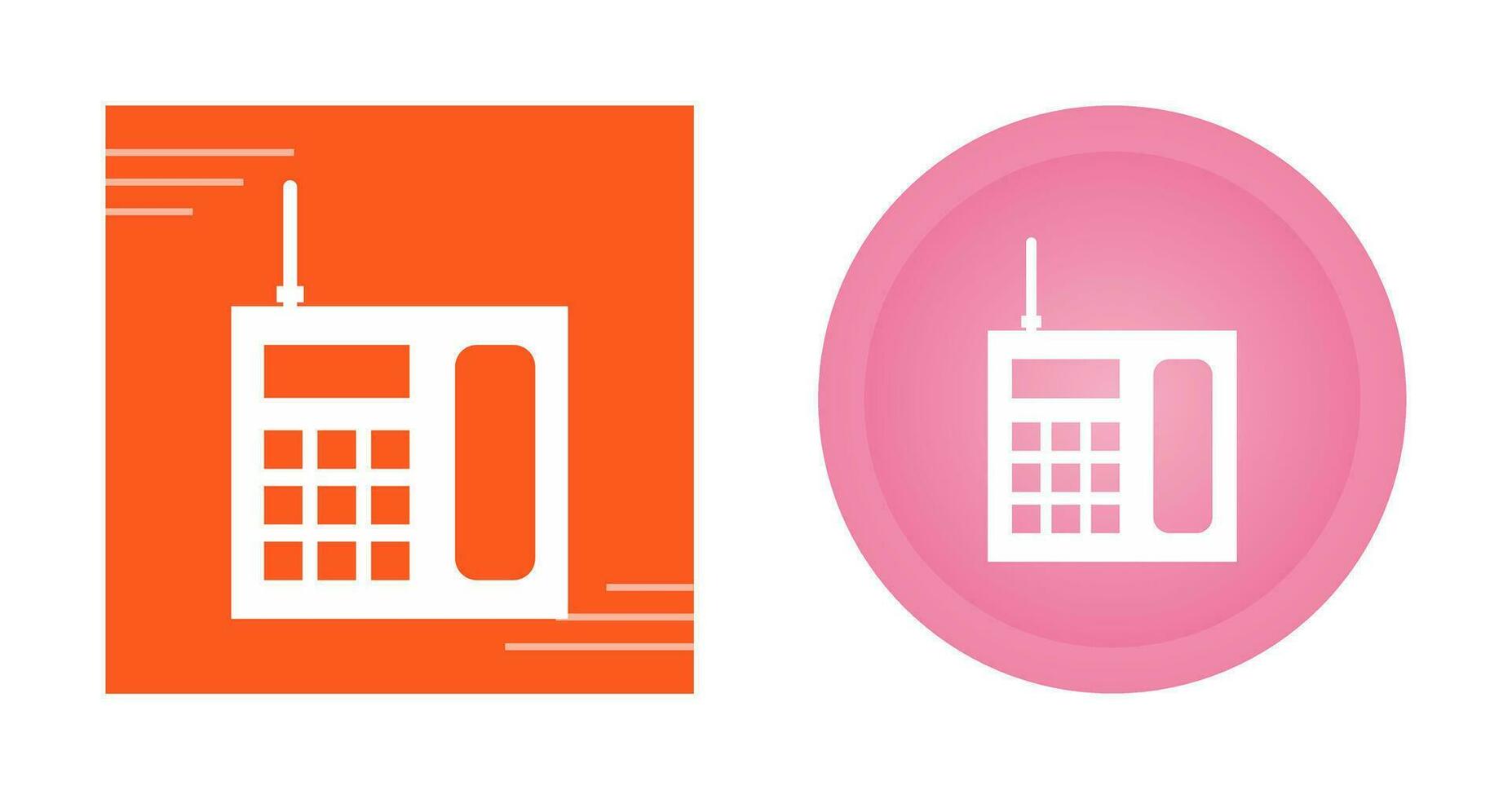 Wireless Landline Phone Vector Icon