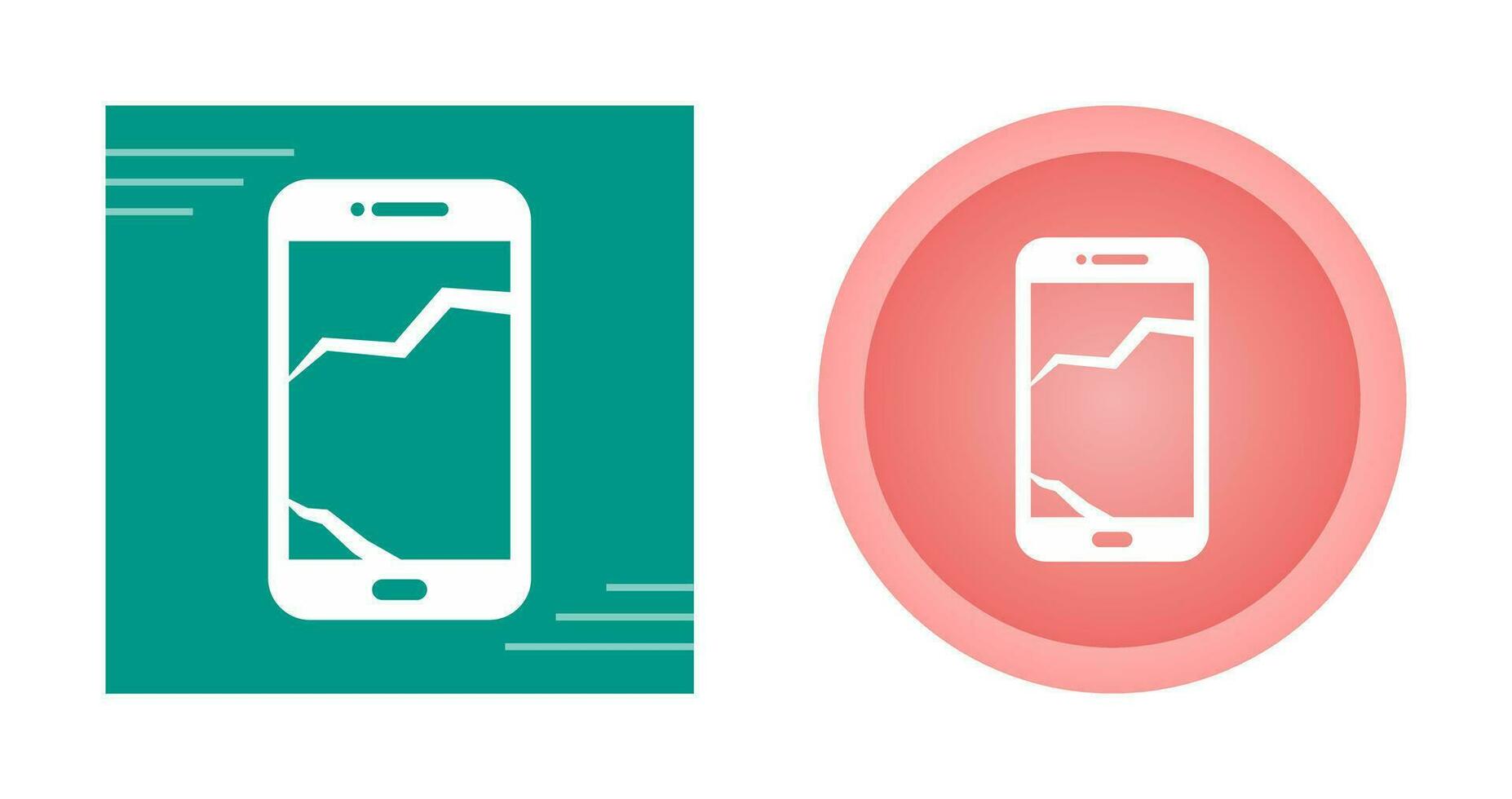 Broken Cell Phone Vector Icon