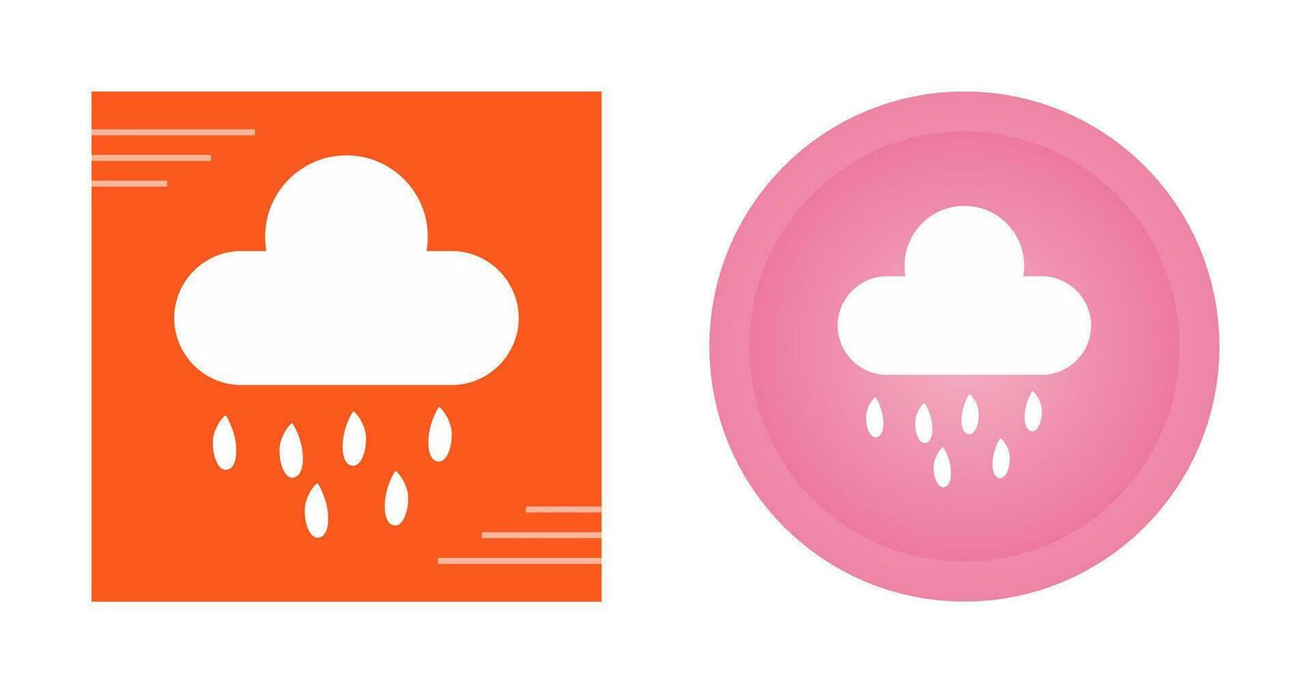 icono de vector de nube de lluvia