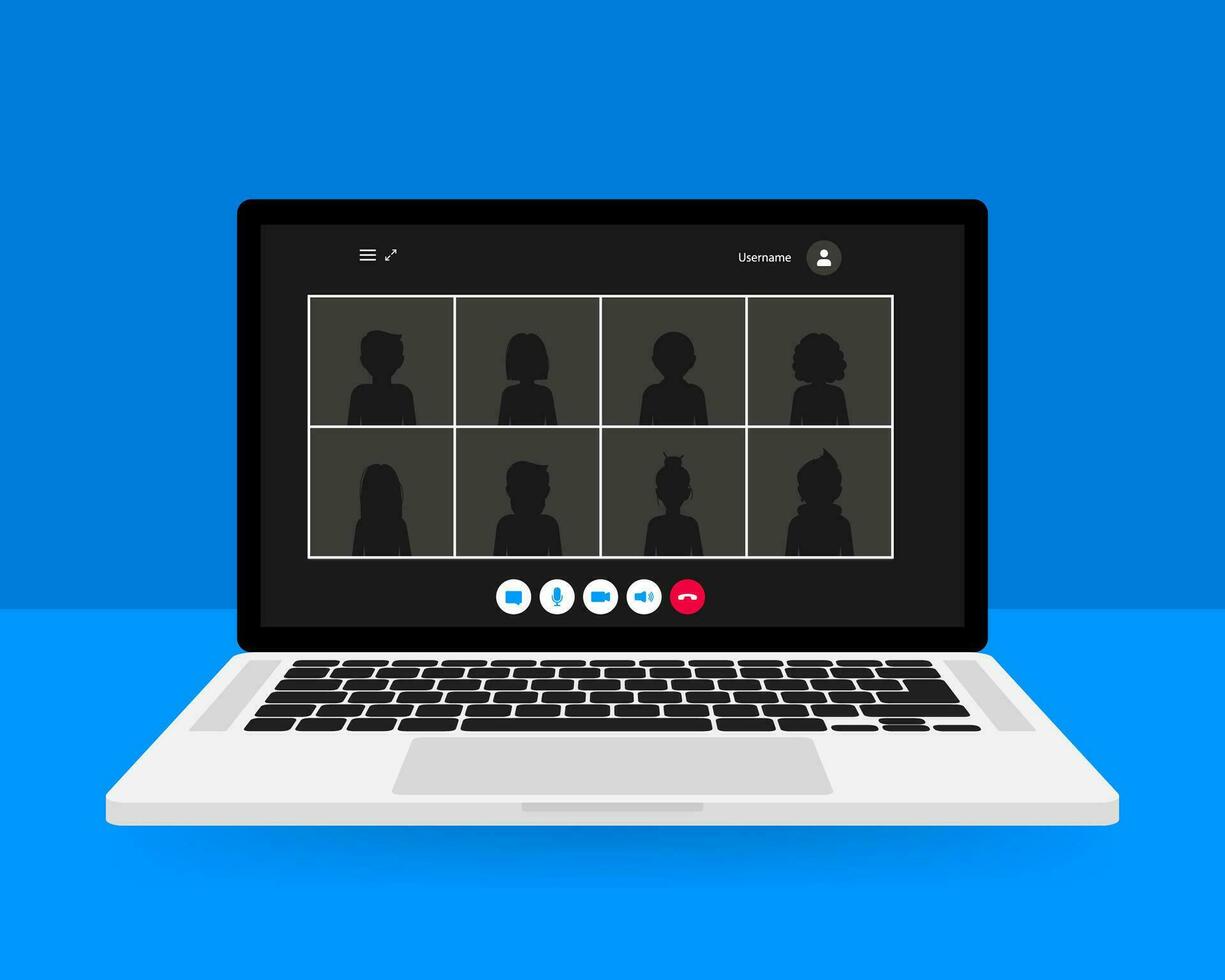 Icon with live chat video call. Isometric vector illustration. Editable vector stroke. Online video