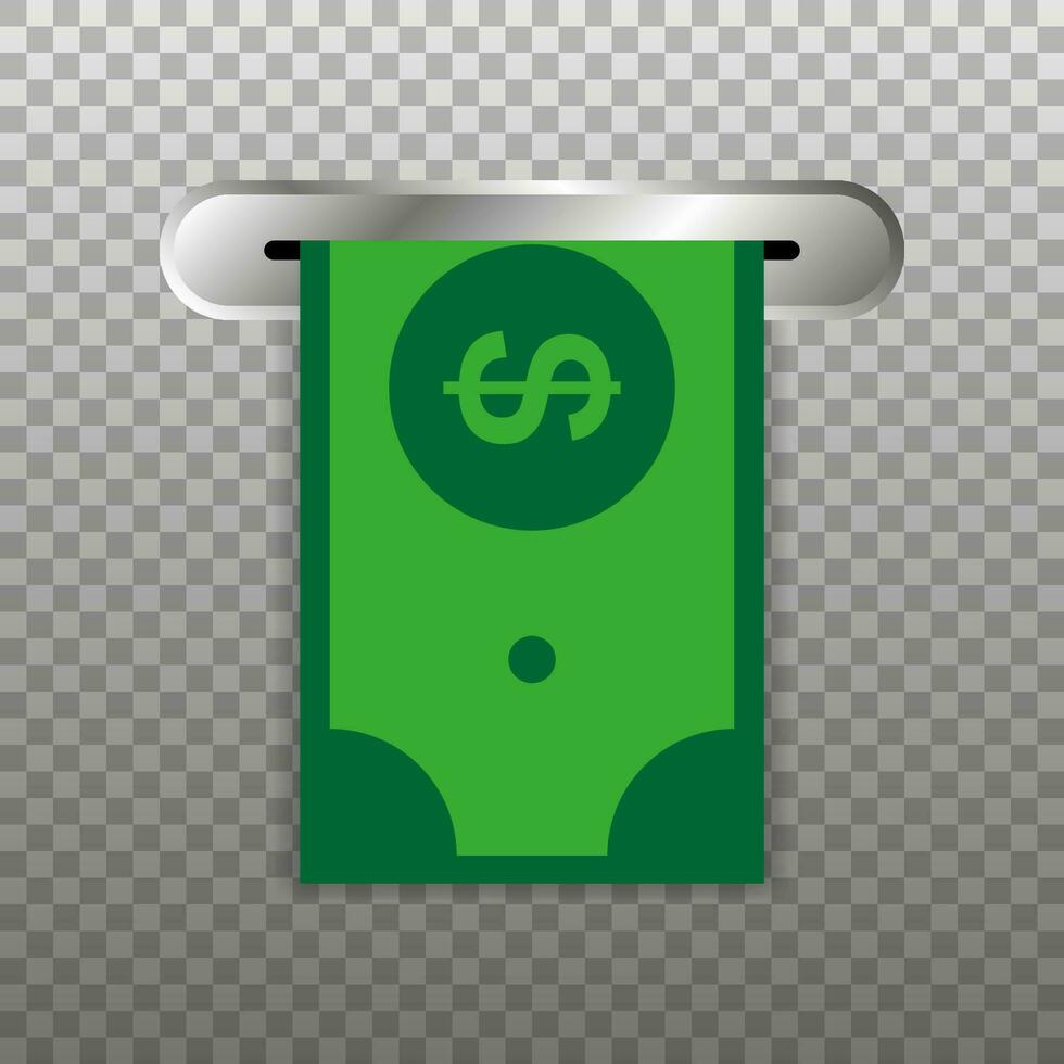 retirar dinero desde Cajero automático ranura. vector ilustración.