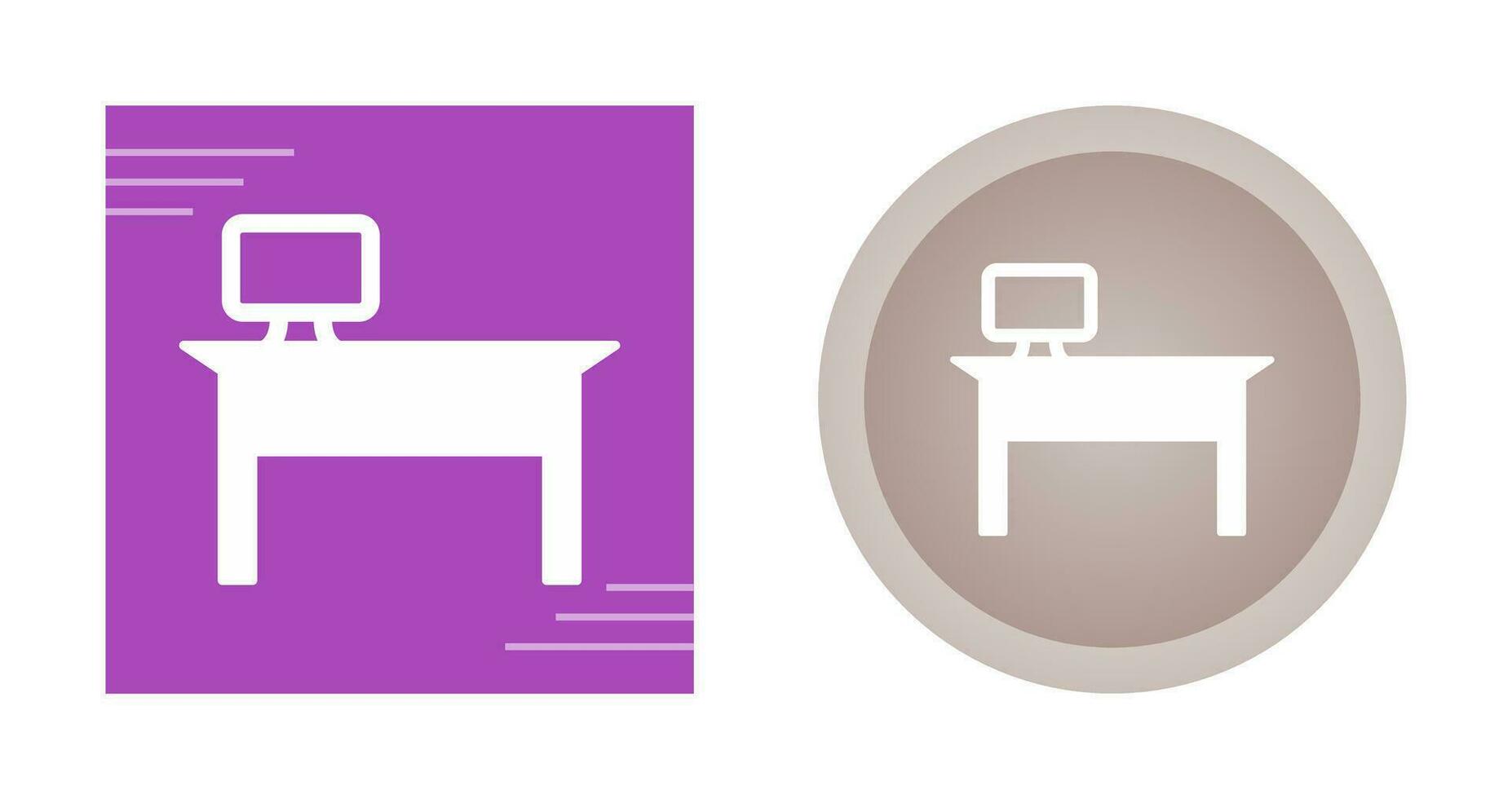 Office Desk Vector Icon