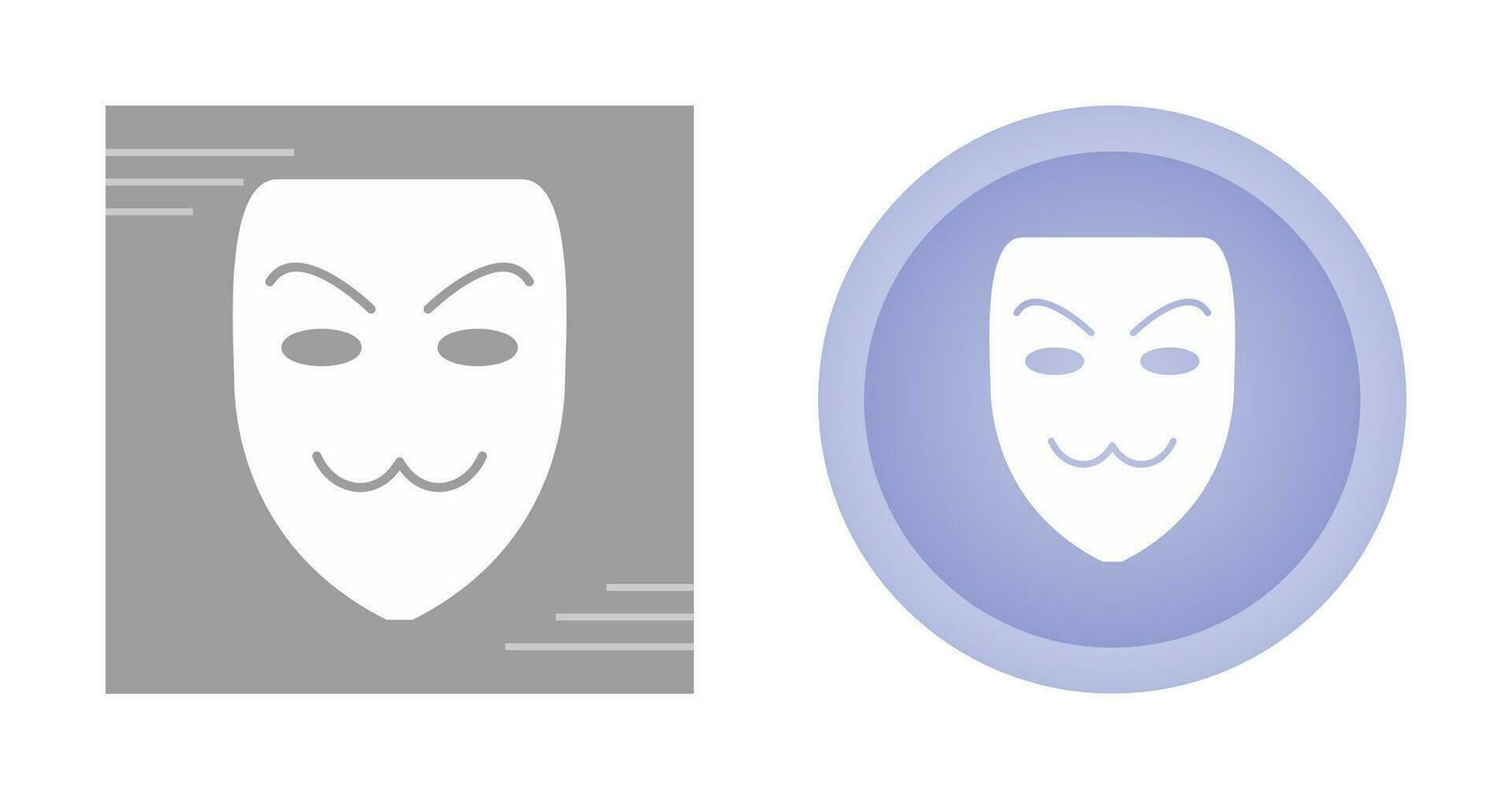 icono de vector de máscara de hacker