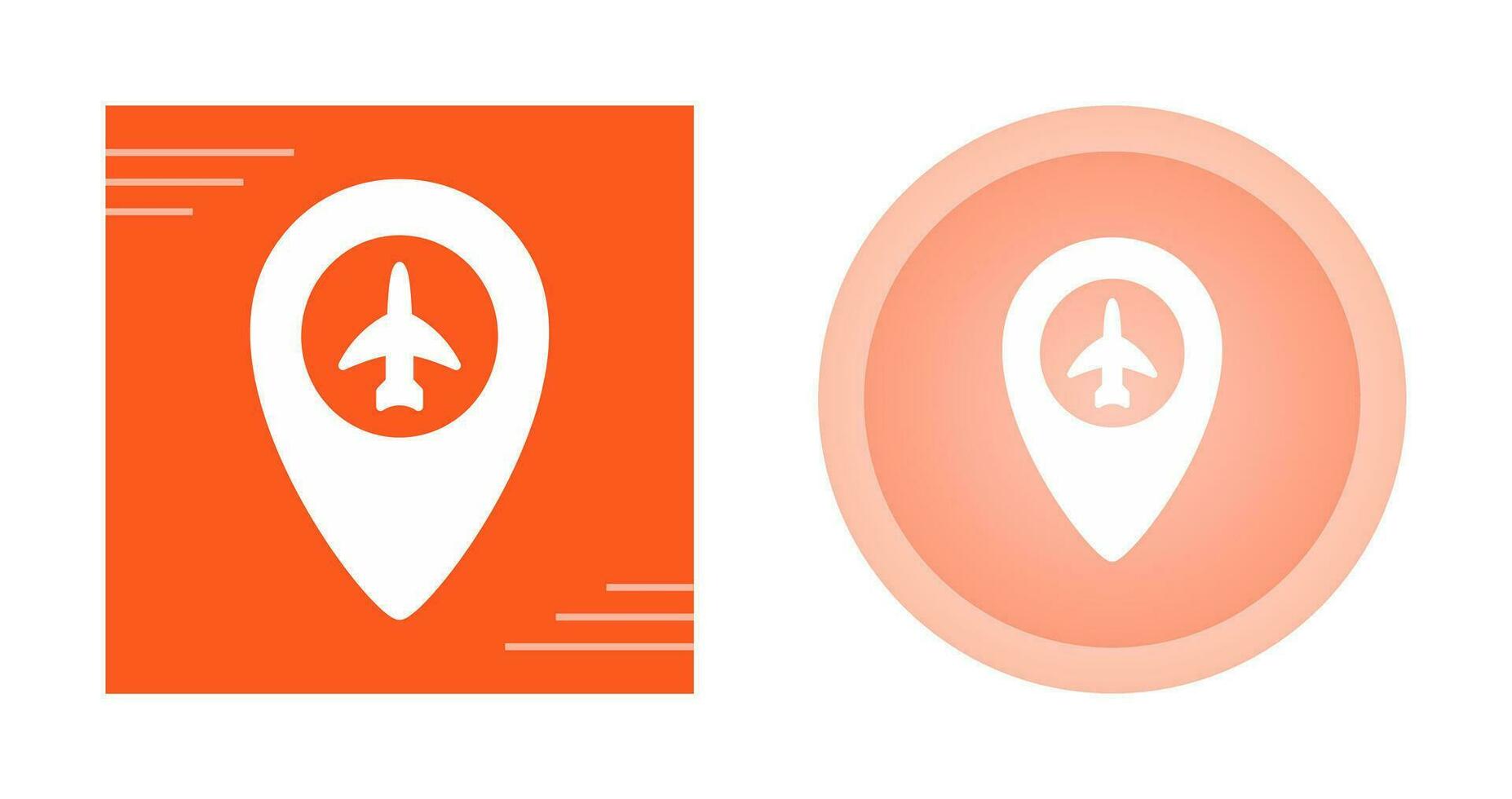 icono de vector de ubicación del aeropuerto