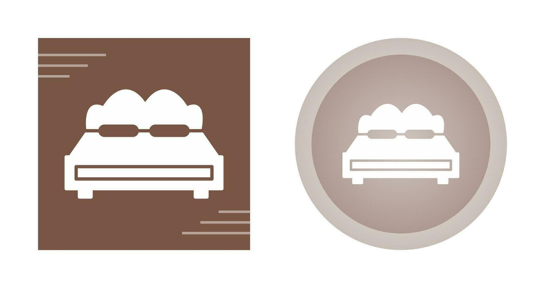 icono de vector de cama doble