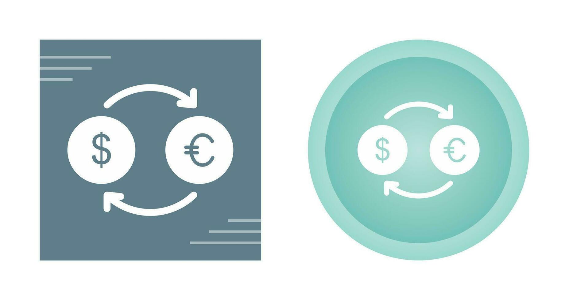 icono de vector de dólar a euro