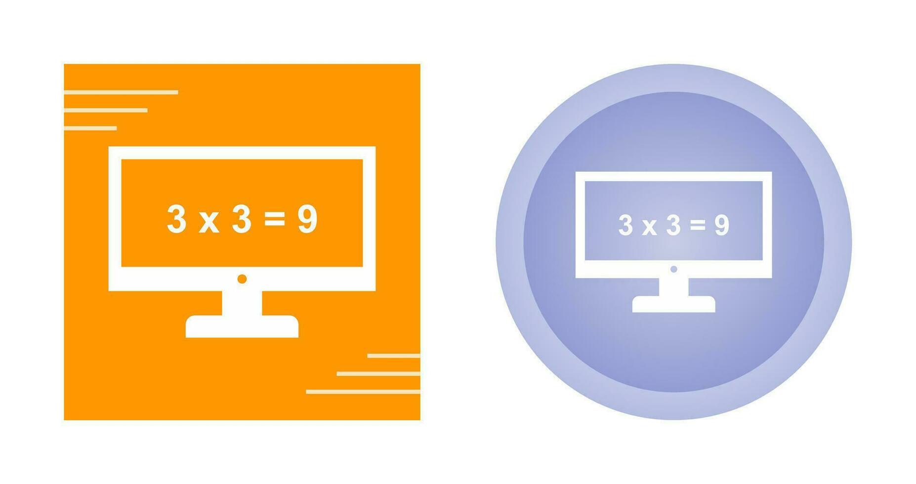 Math in Computer Vector Icon