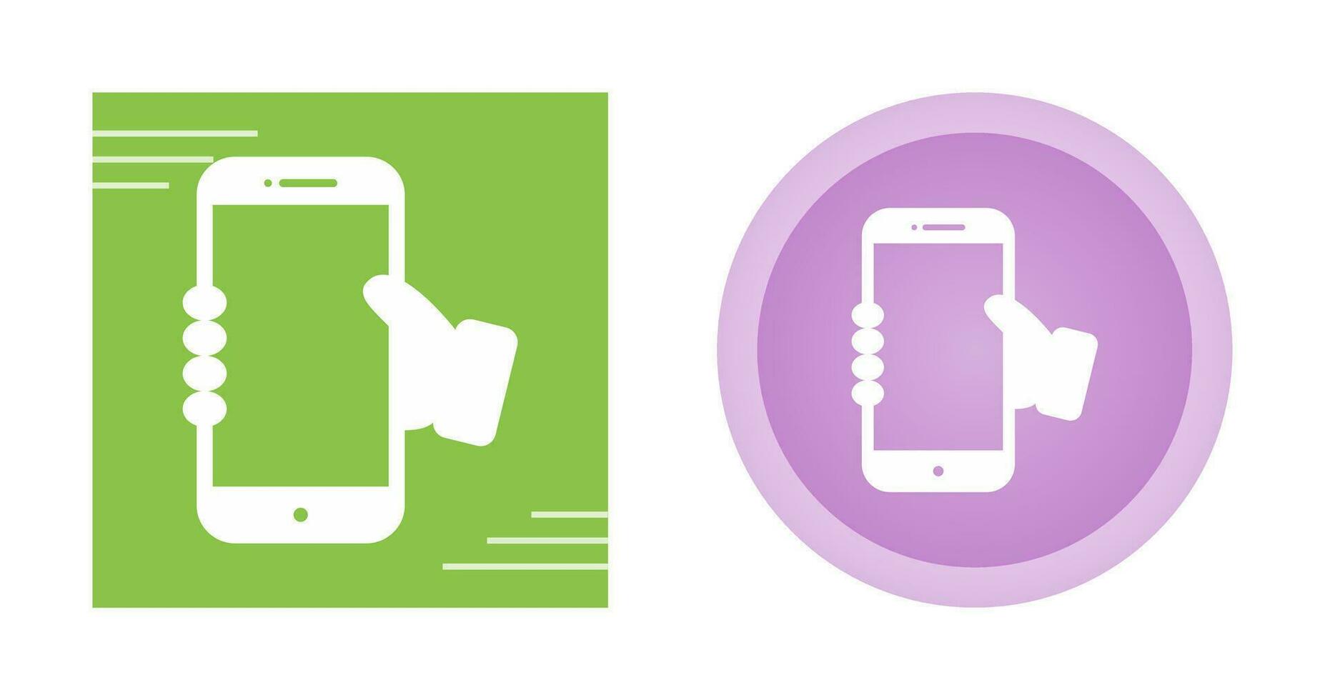 Holding Smartphone Vector Icon