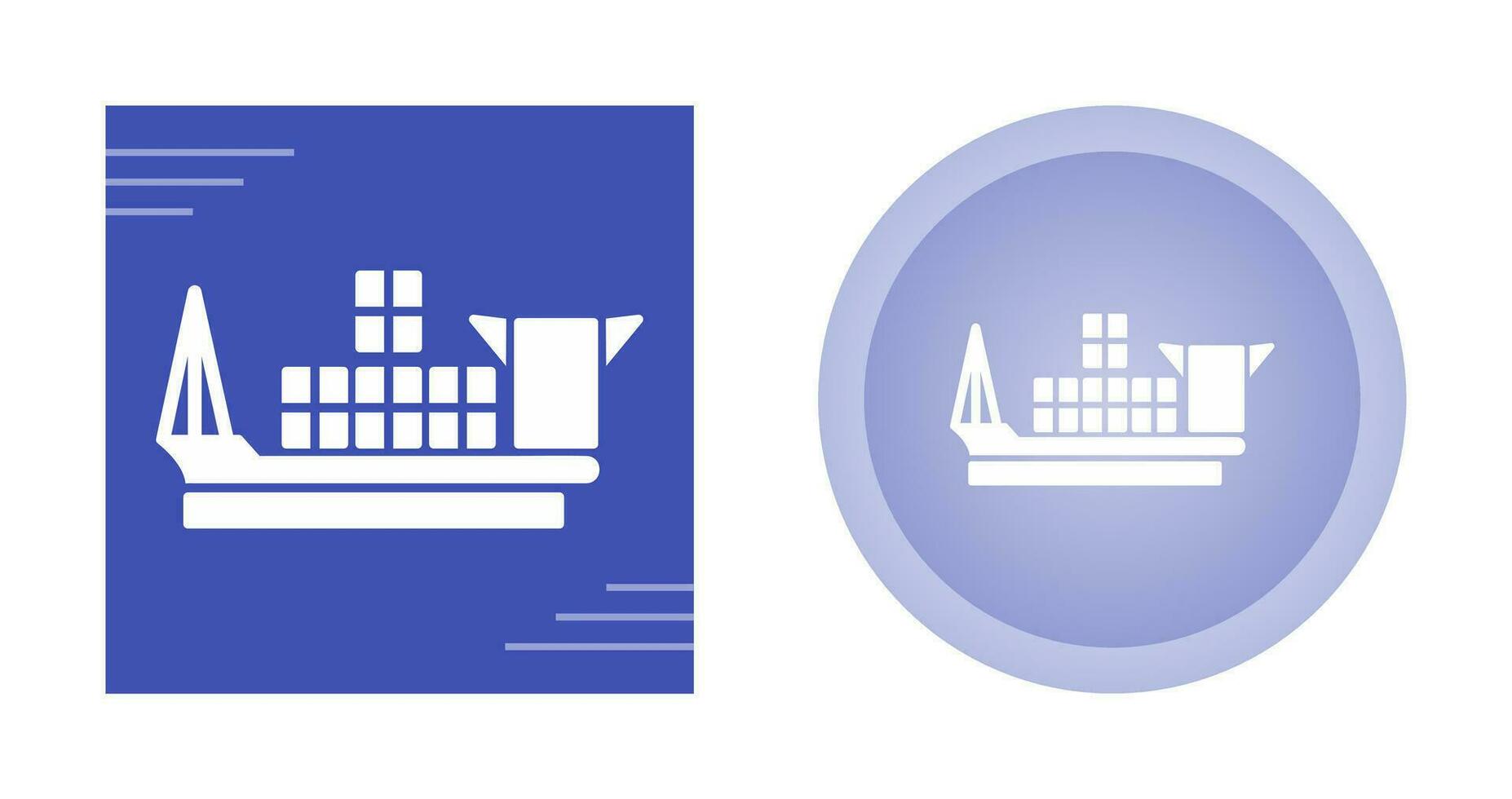 Cargo Ship Vector Icon