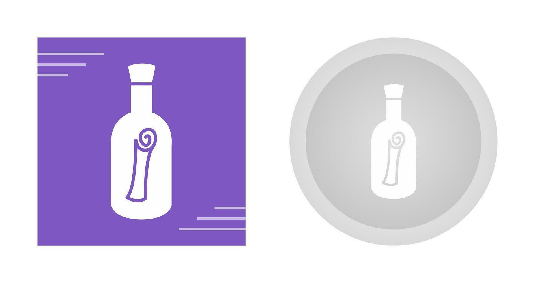 Scroll in Bottle Vector Icon