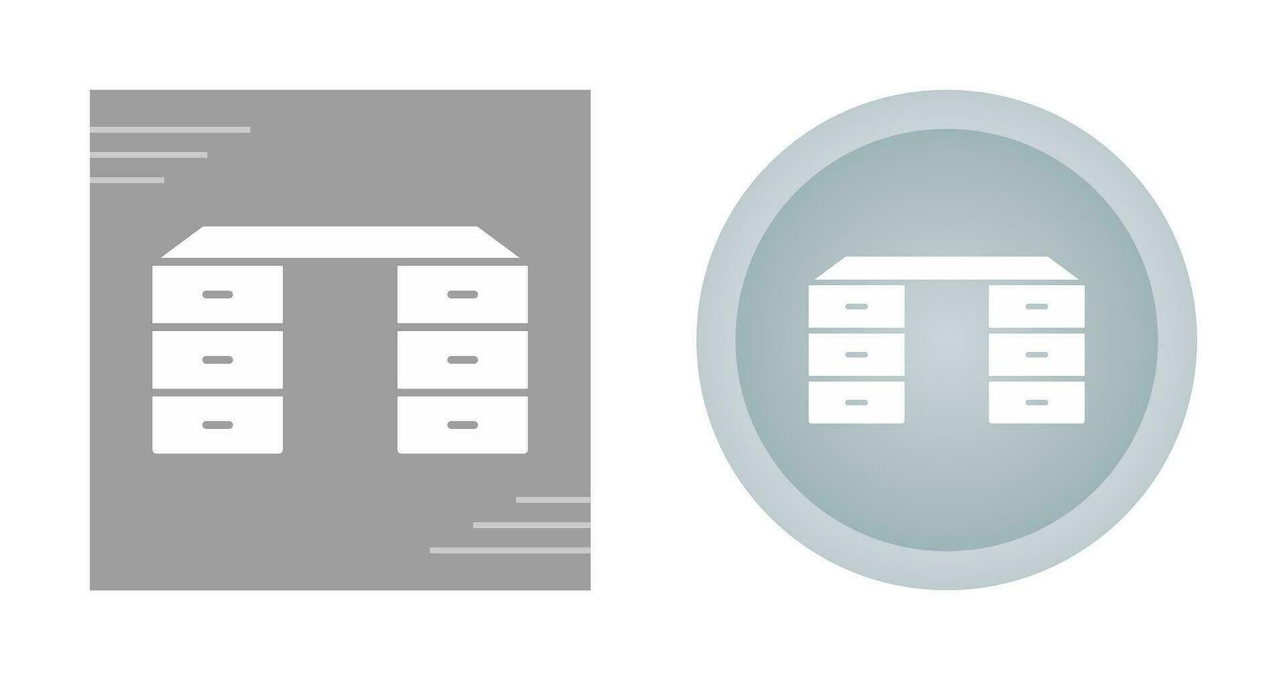 Table with Drawers Vector Icon