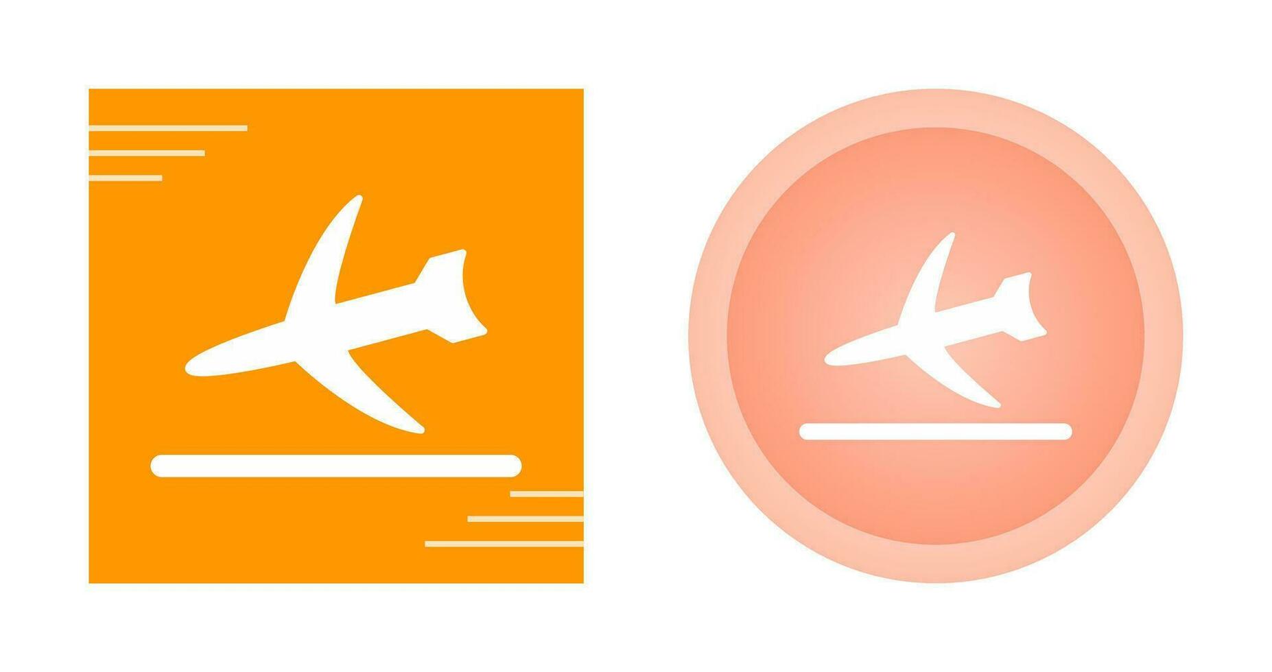 icono de vector de aterrizaje de vuelo