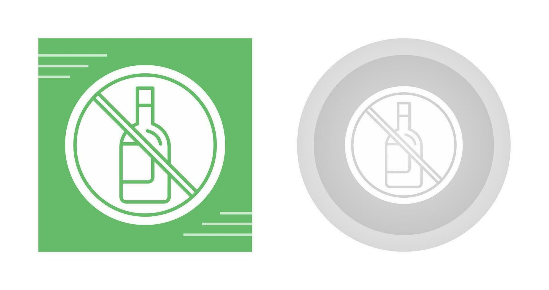 No Alcohol Vector Icon