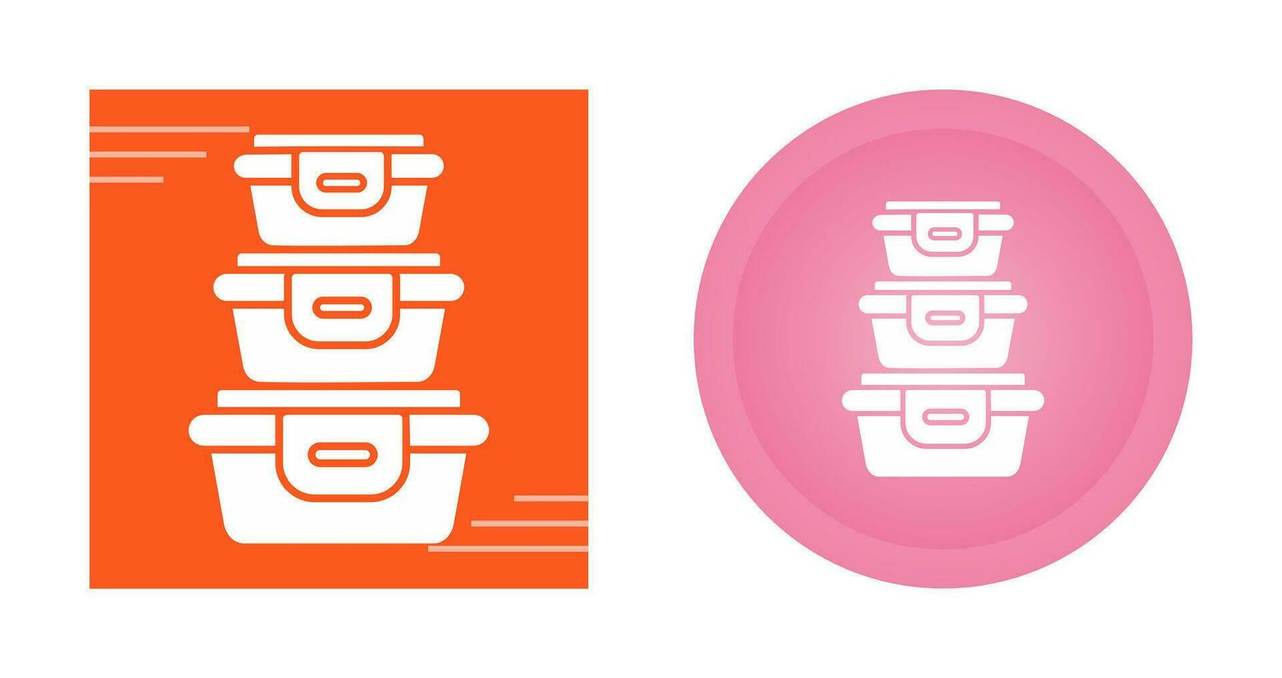 Plastic Food Container Vector Icon