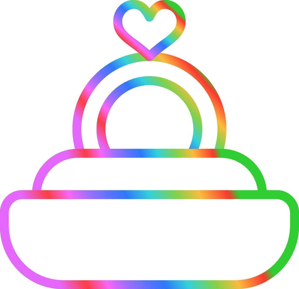 Heart Shaped Ring Vector Icon