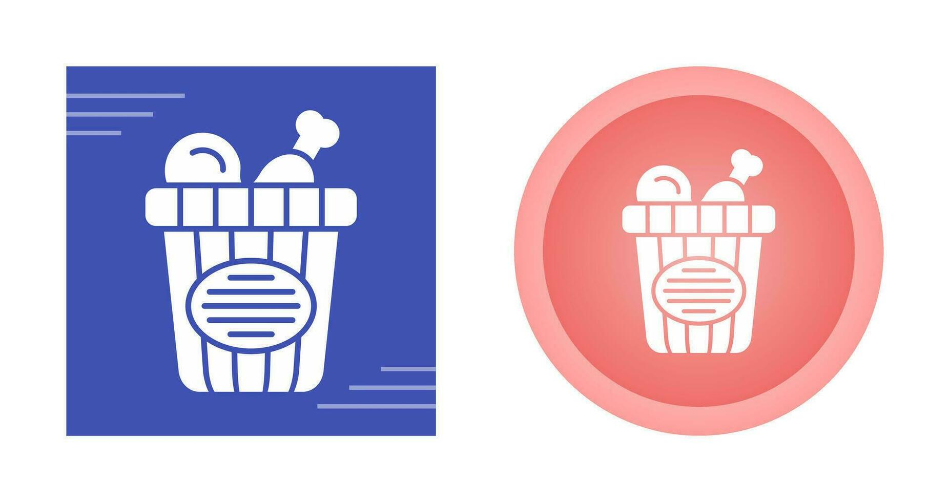 Chicken Bucket Vector Icon