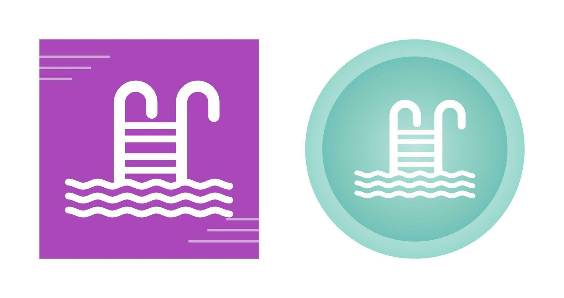 Water Stairs Vector Icon