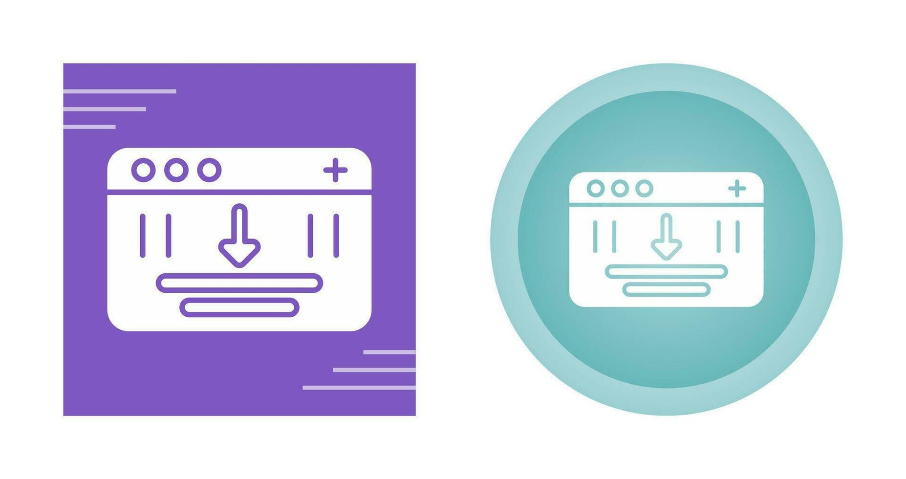 Browser Downloading Vector Icon