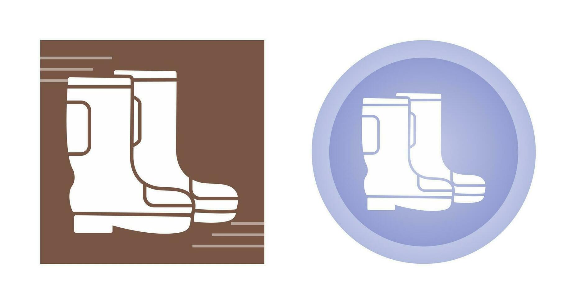 icono de vector de botas de lluvia