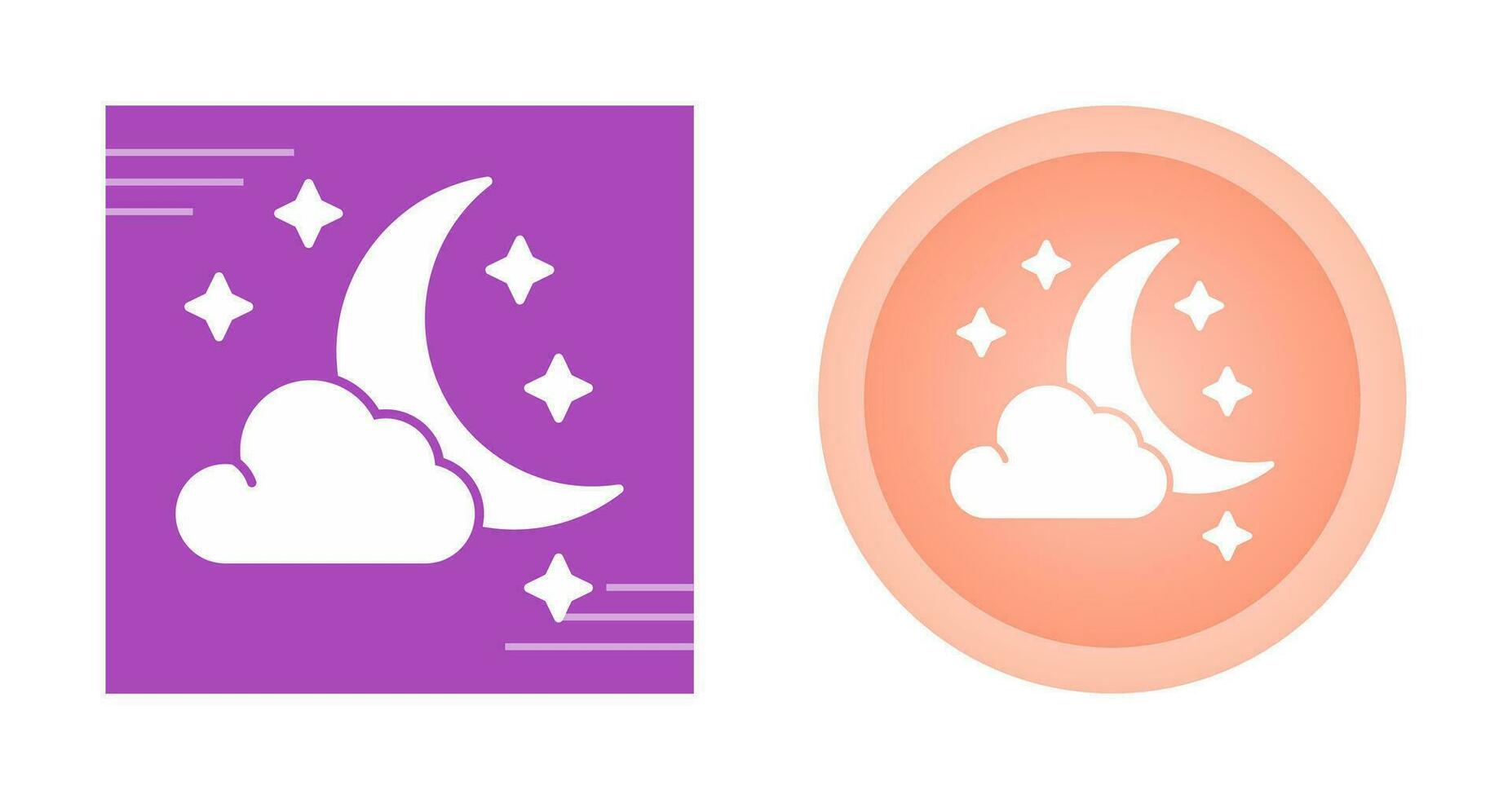 Starry Night Vector Icon