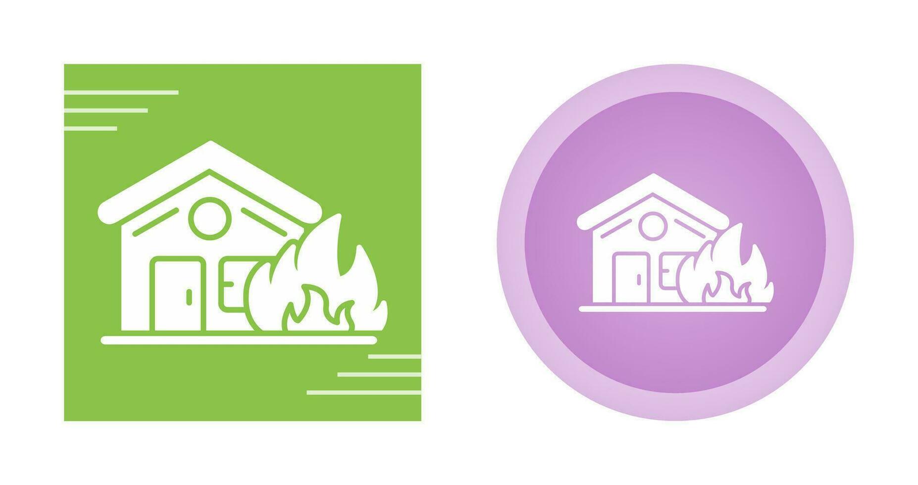 House On Fire Vector Icon