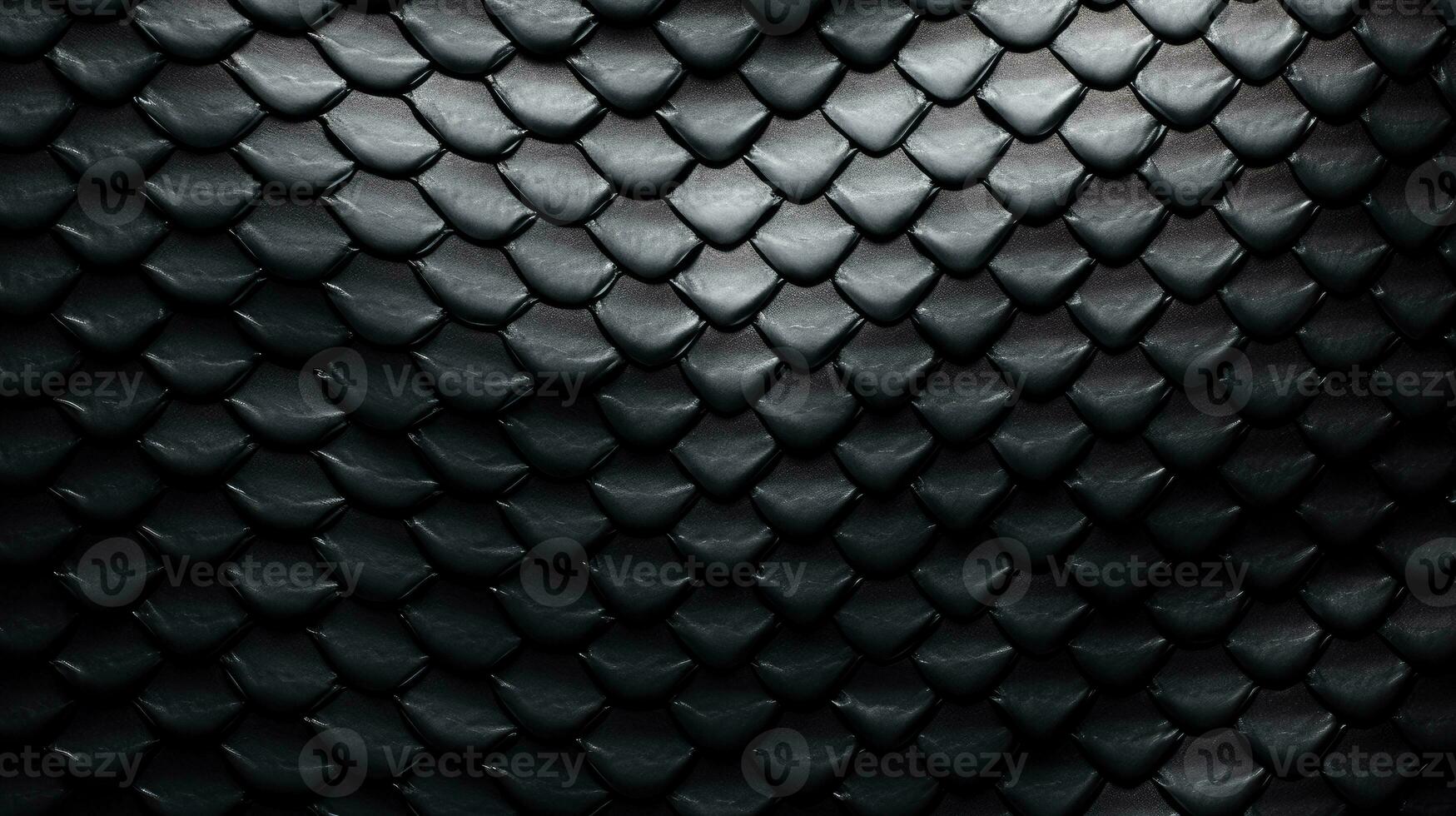 Background texture black leather reptiles. Snake skin or dragon scale texture photo