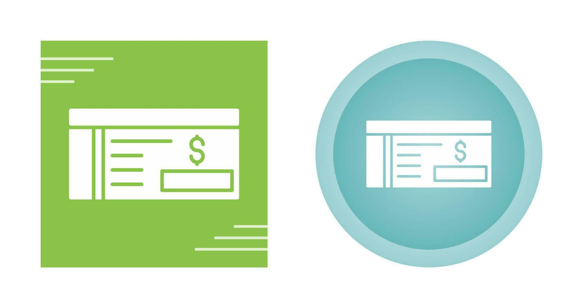 Bank Check Vector Icon