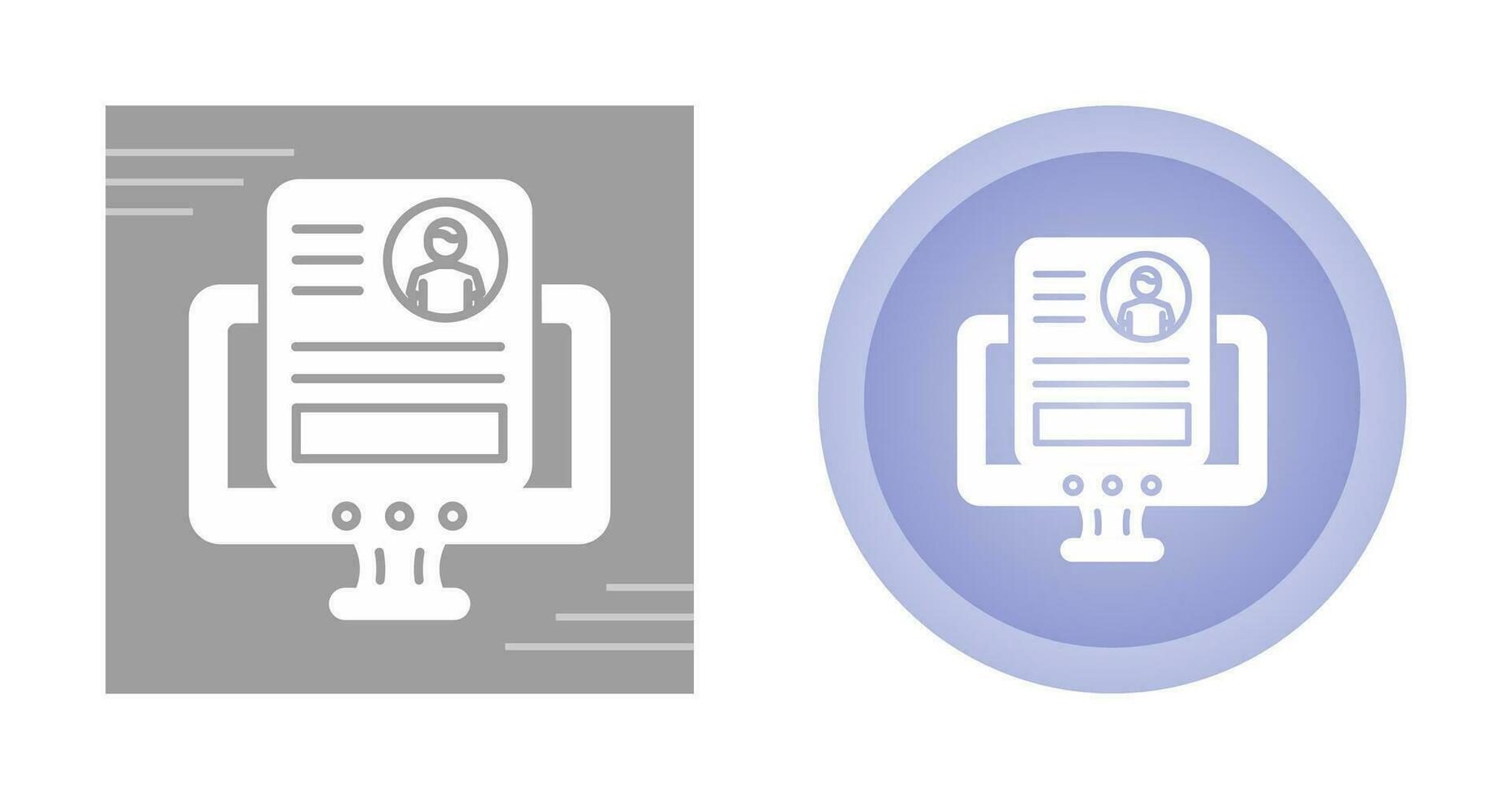 Online Resume Vector Icon