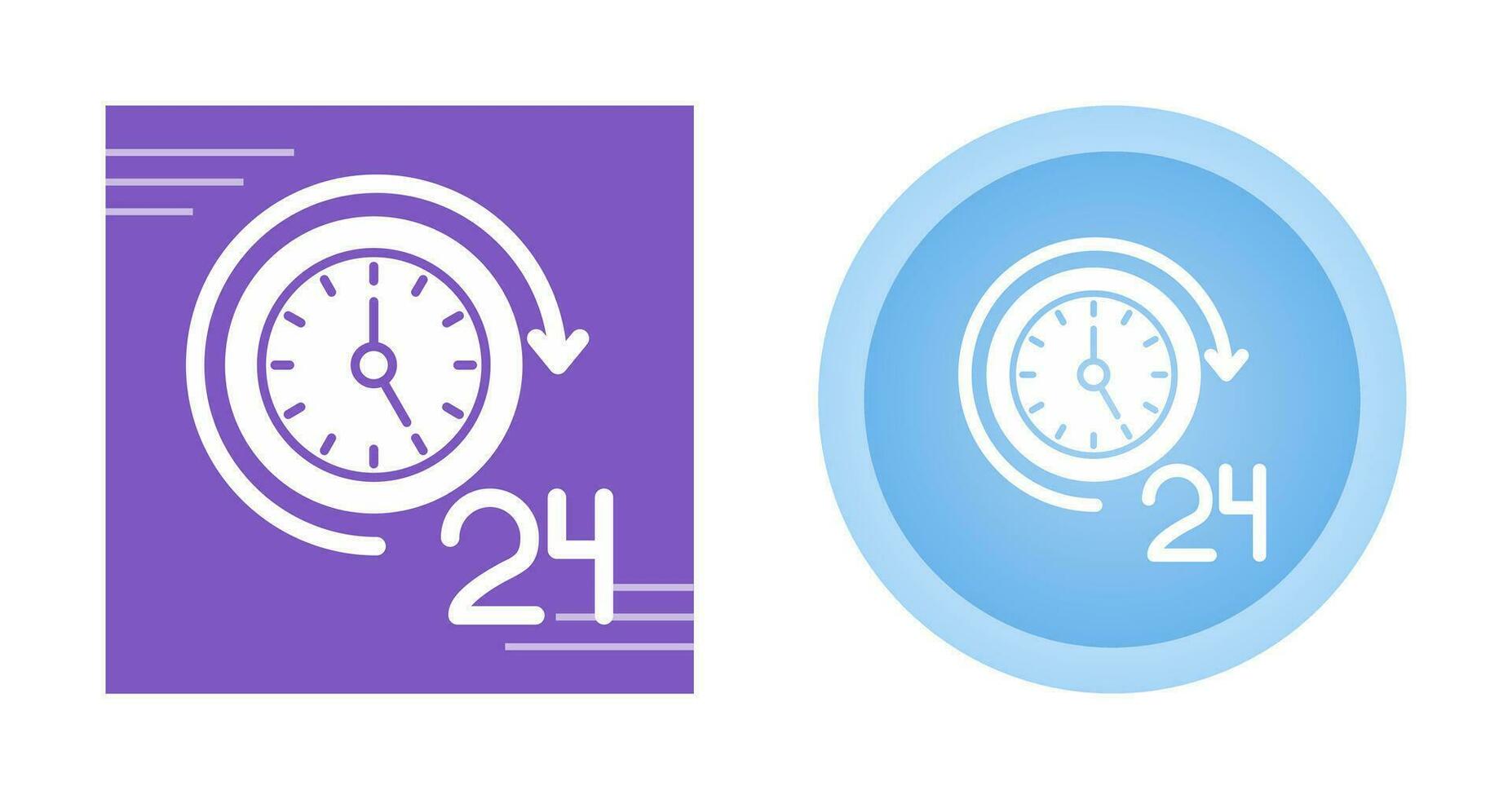 24 Hours Vector Icon