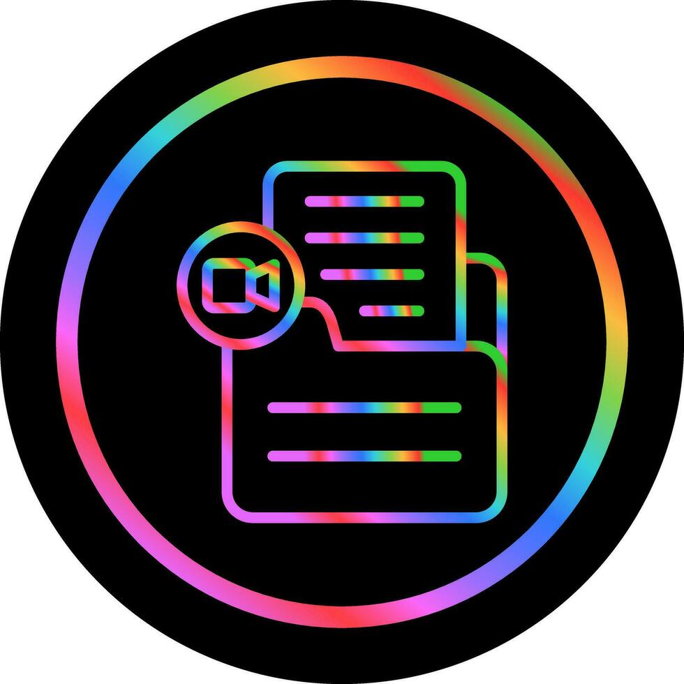 Document Insert Video Vector Icon