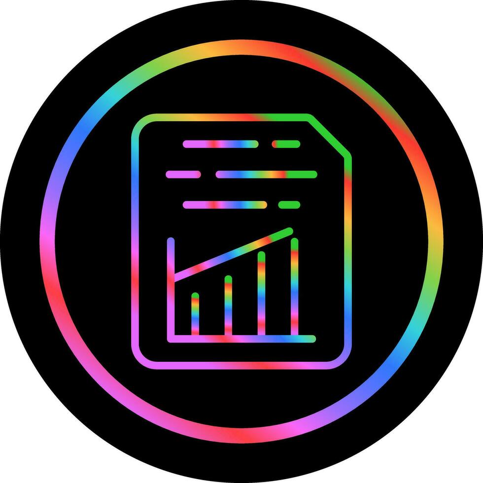 Document Insert Graph Vector Icon