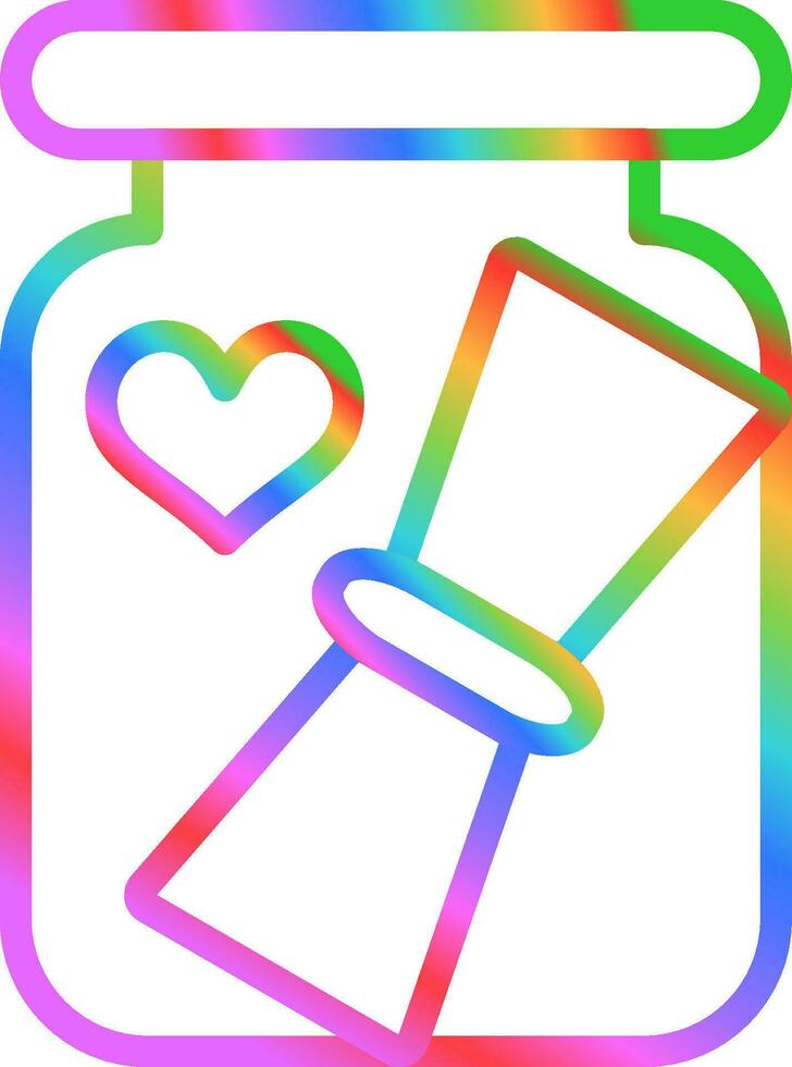 Love letter in a bottle Vector Icon