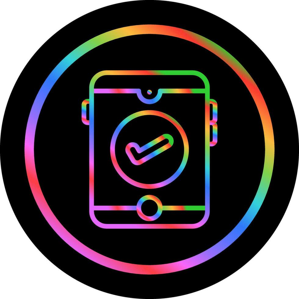 Smartphone with checkmark Vector Icon