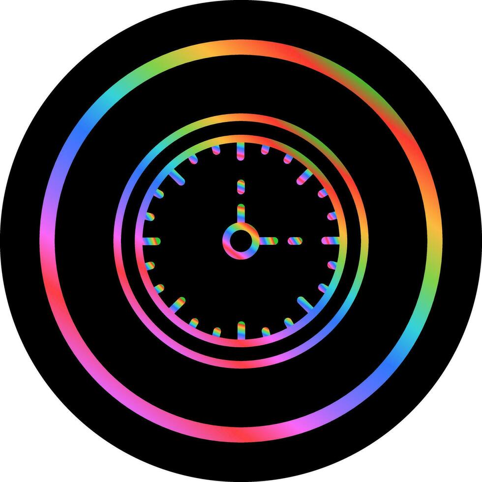 Clock Three Vector Icon