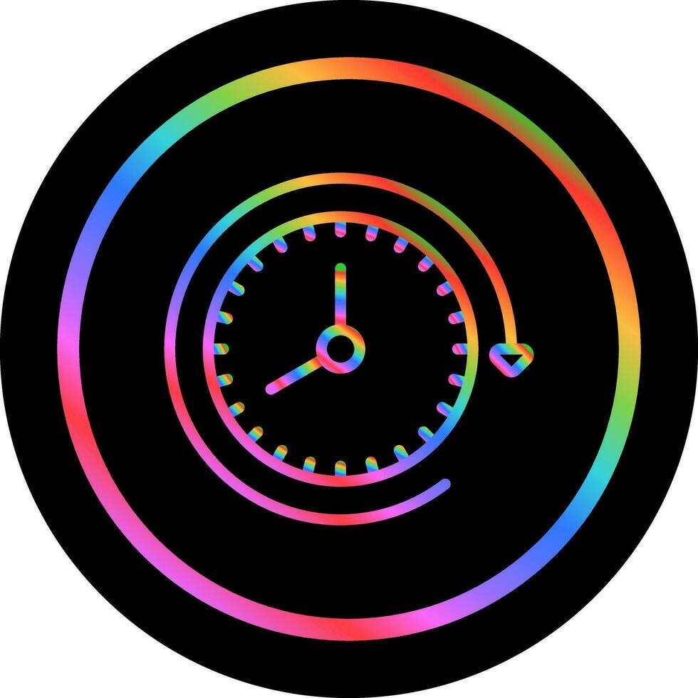 reloj con flecha vector icono