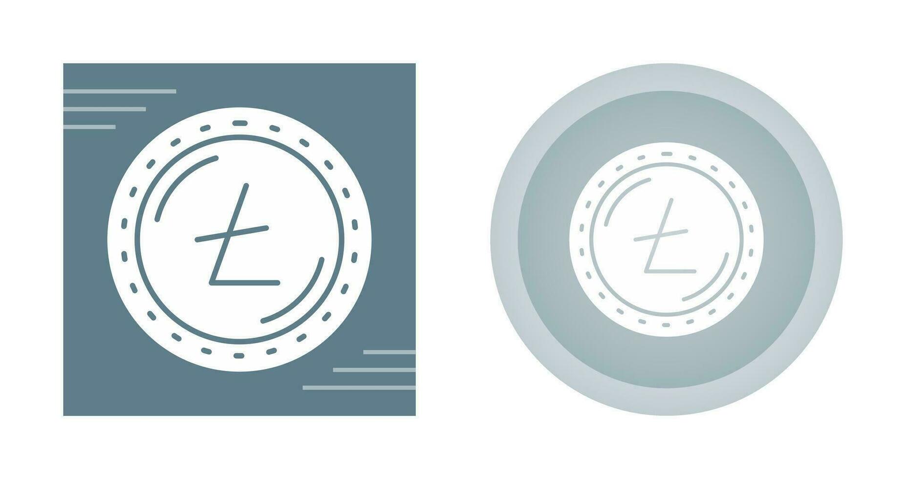 icono de vector de moneda litecoin