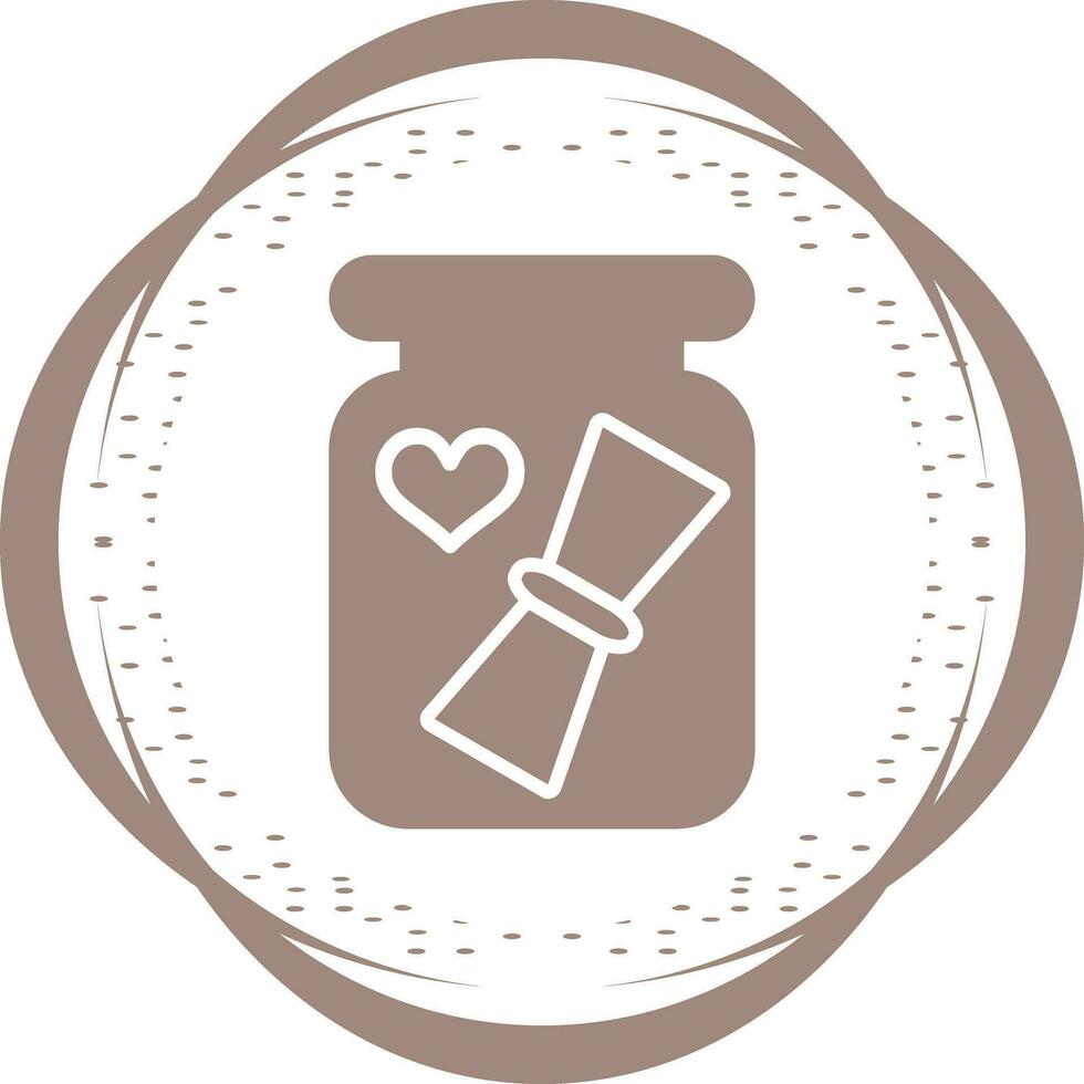 Love letter in a bottle Vector Icon