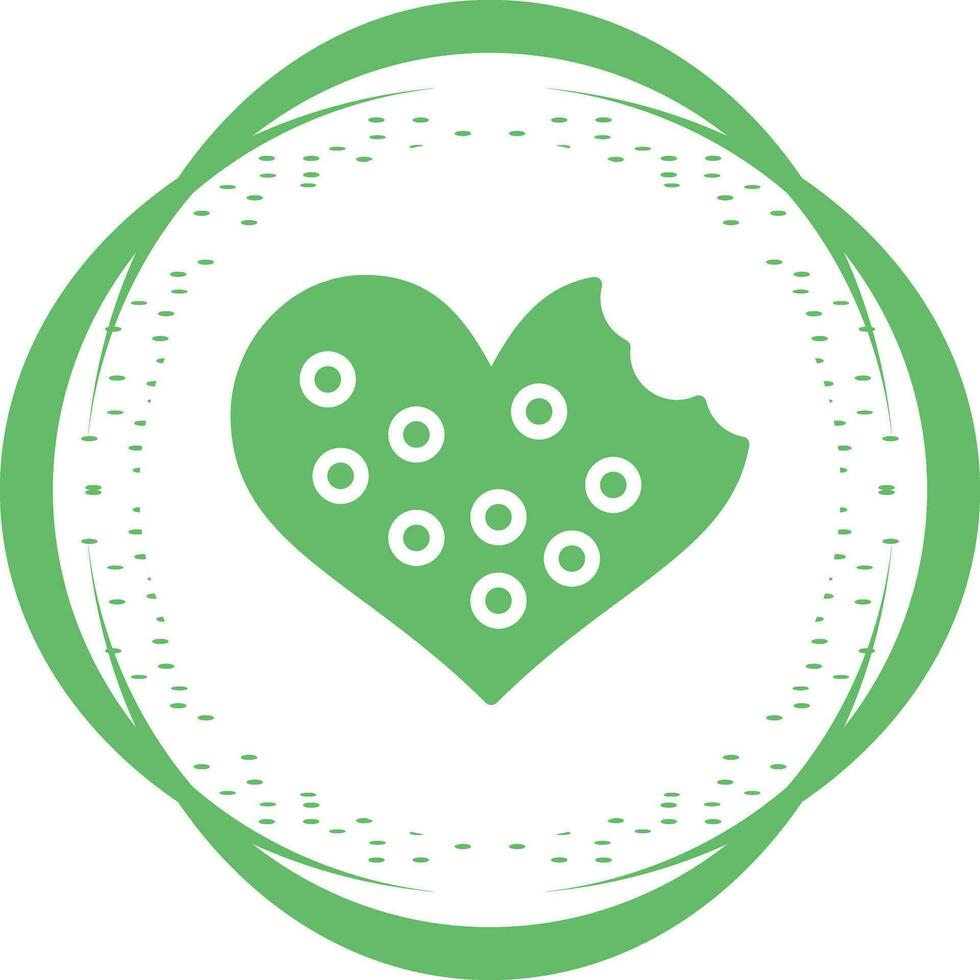 Heart shaped cookies Vector Icon