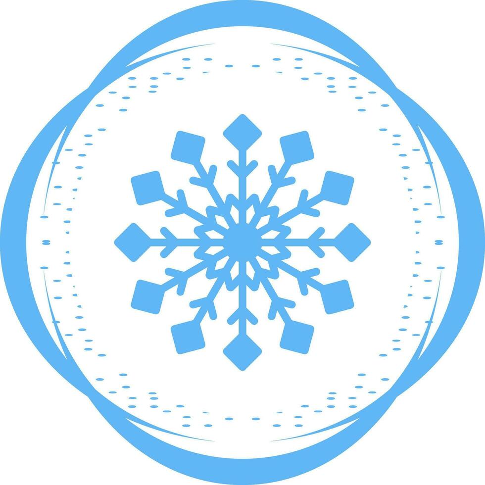 icono de vector de copo de nieve