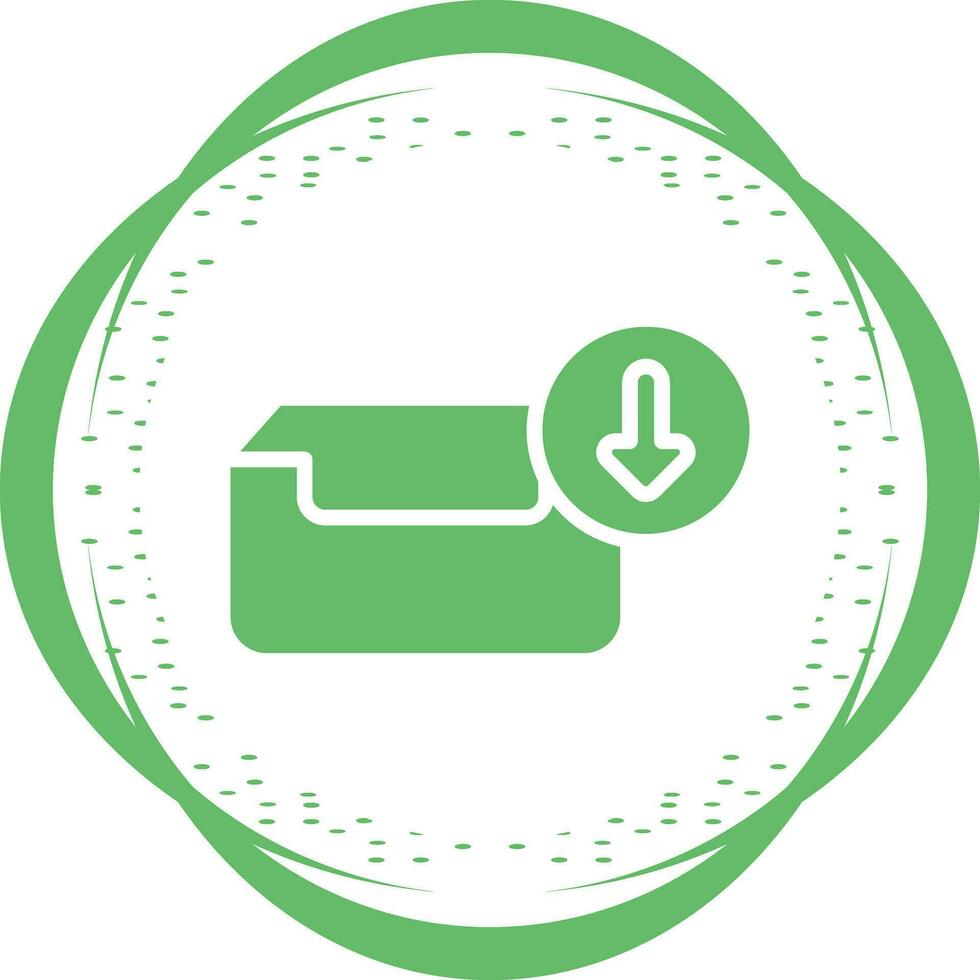Inbox with arrow Vector Icon