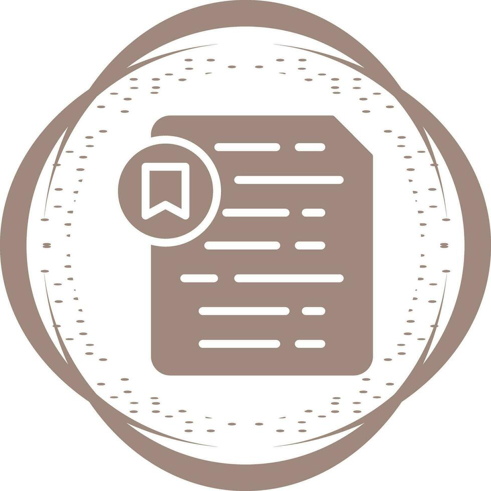 Document Insert Bookmark Vector Icon