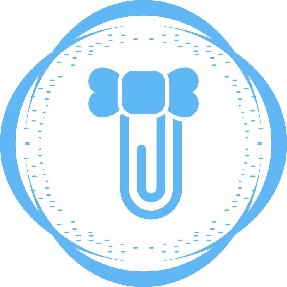 Paperclip with ribbon Vector Icon